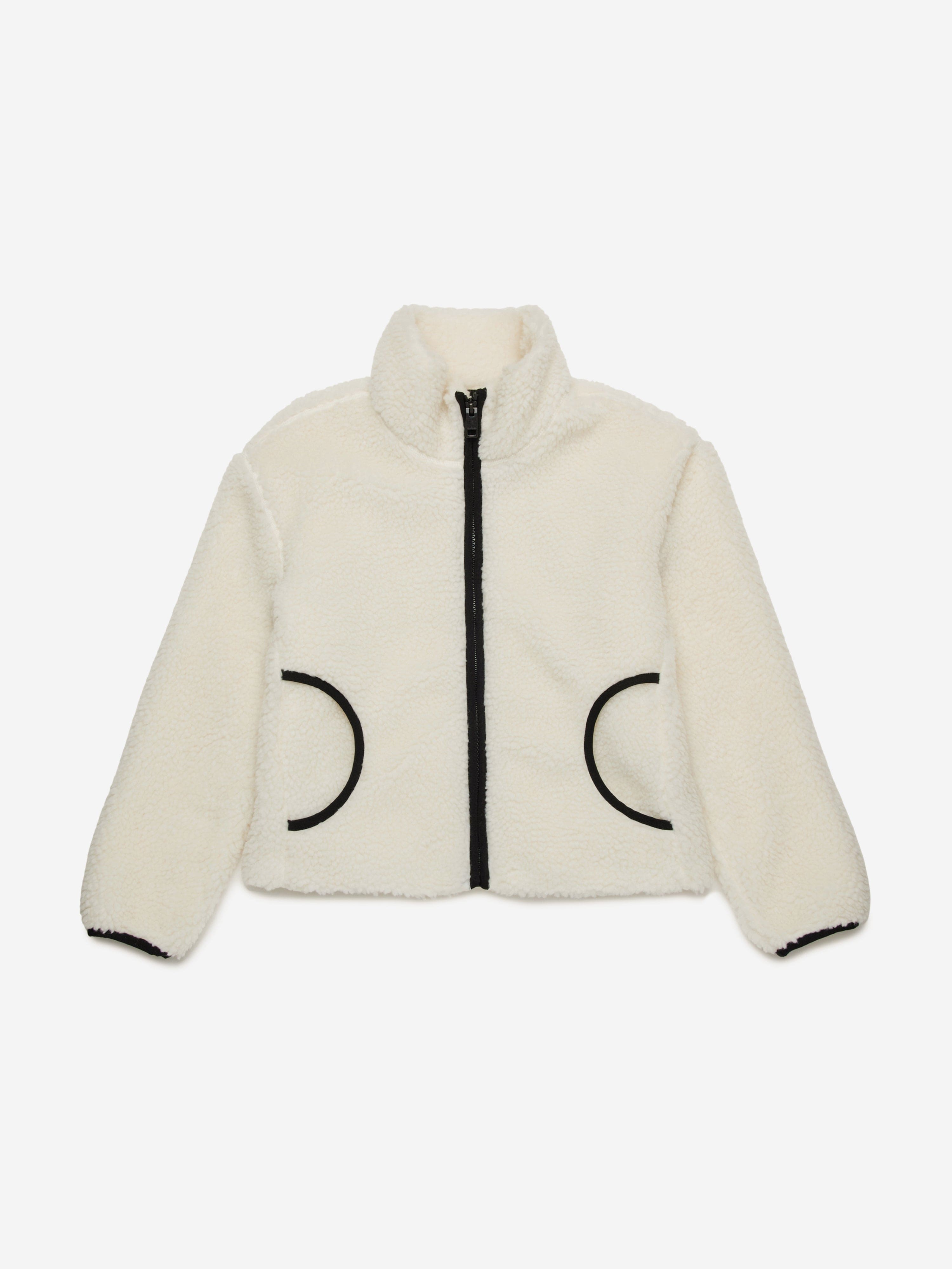 Diesel Girls Polar Fleece Jacket in Ivory Buy Cheap For Nice