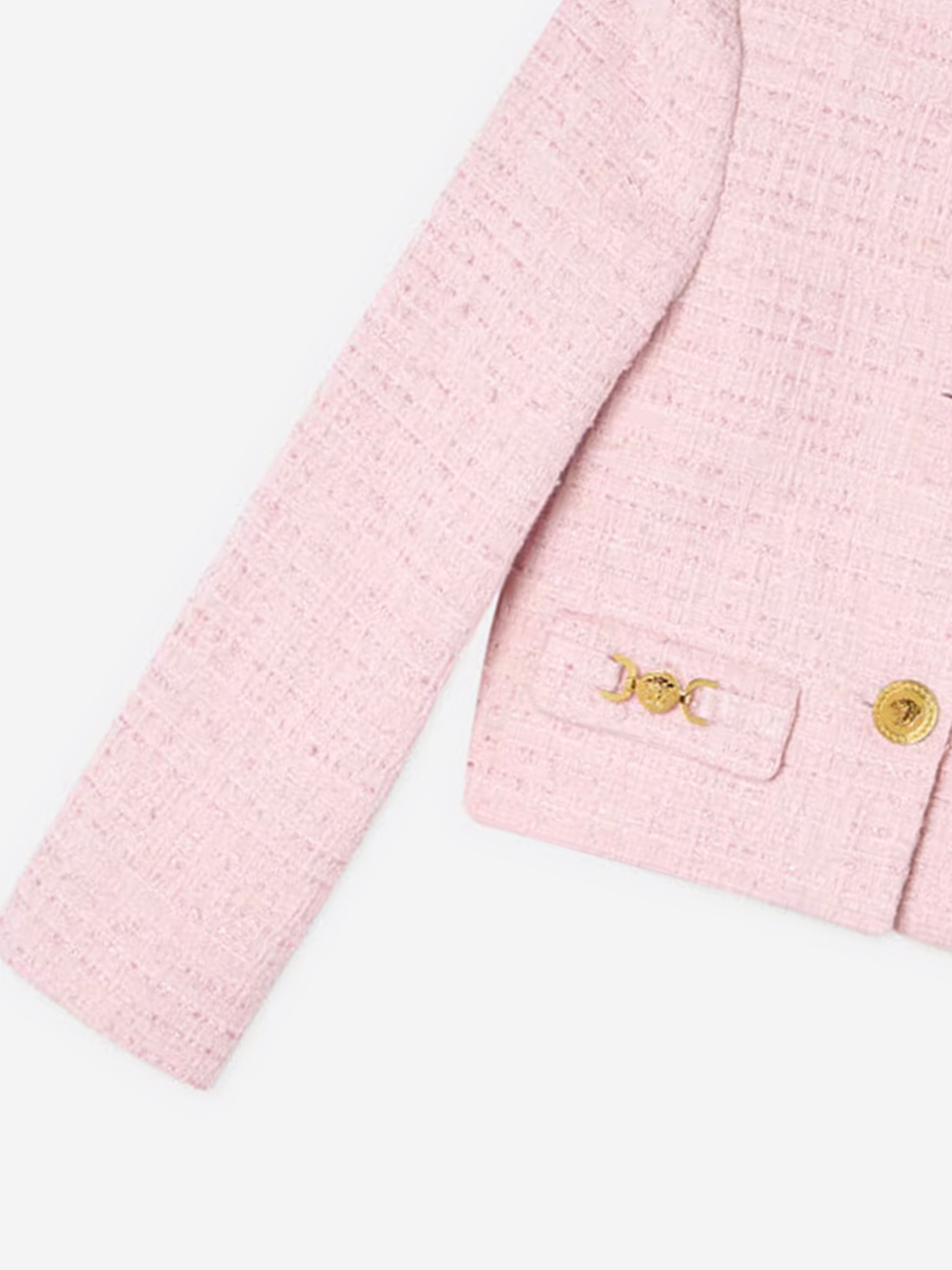 Versace Girls Tweed Jacket in Pink Clearance Explore