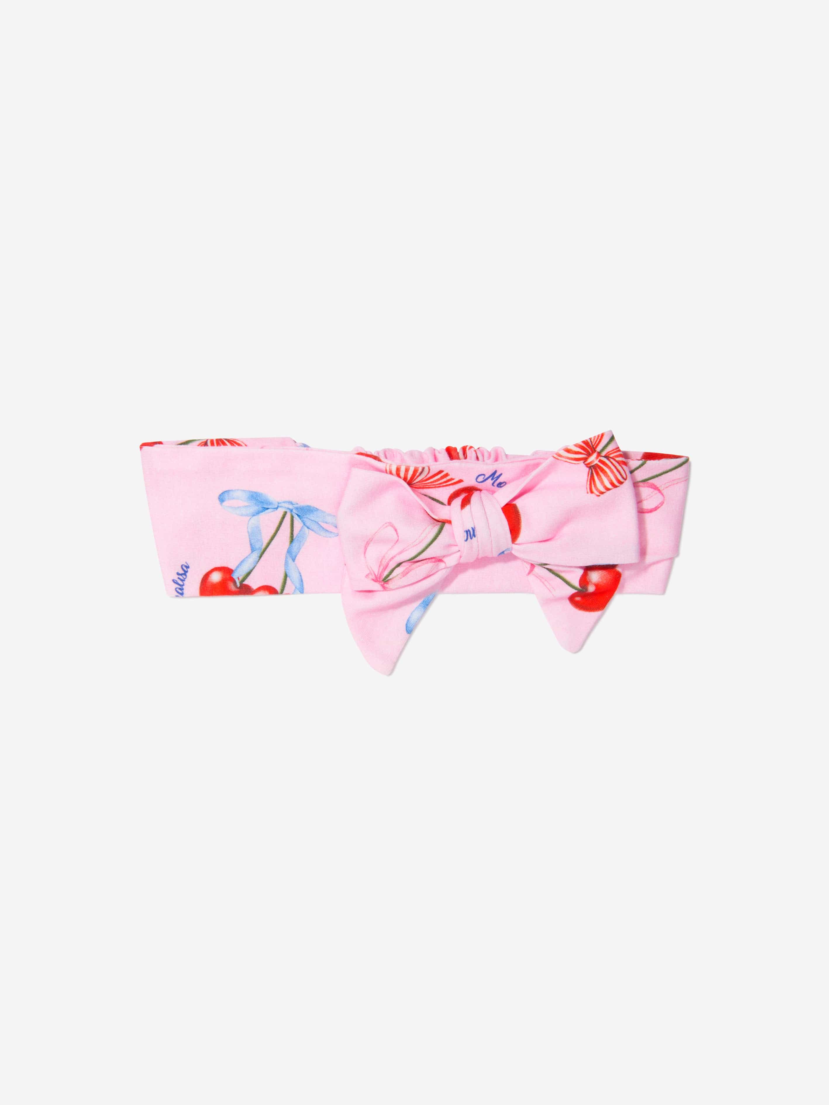 Monnalisa Girls Cotton Cherry Print Headband Sale Online Online