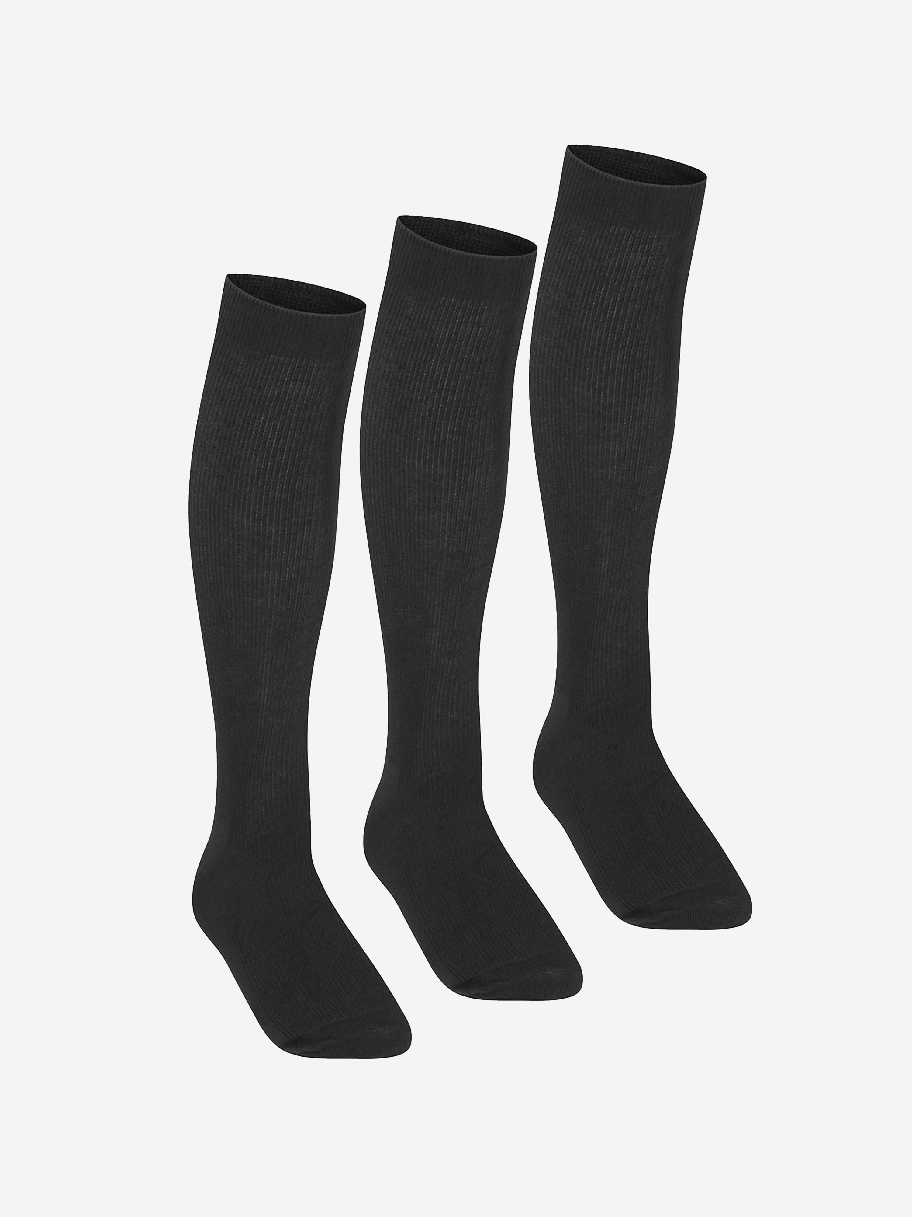 Zeco Girls School Knee High Socks (3 Pack) in Black Fashionable Online