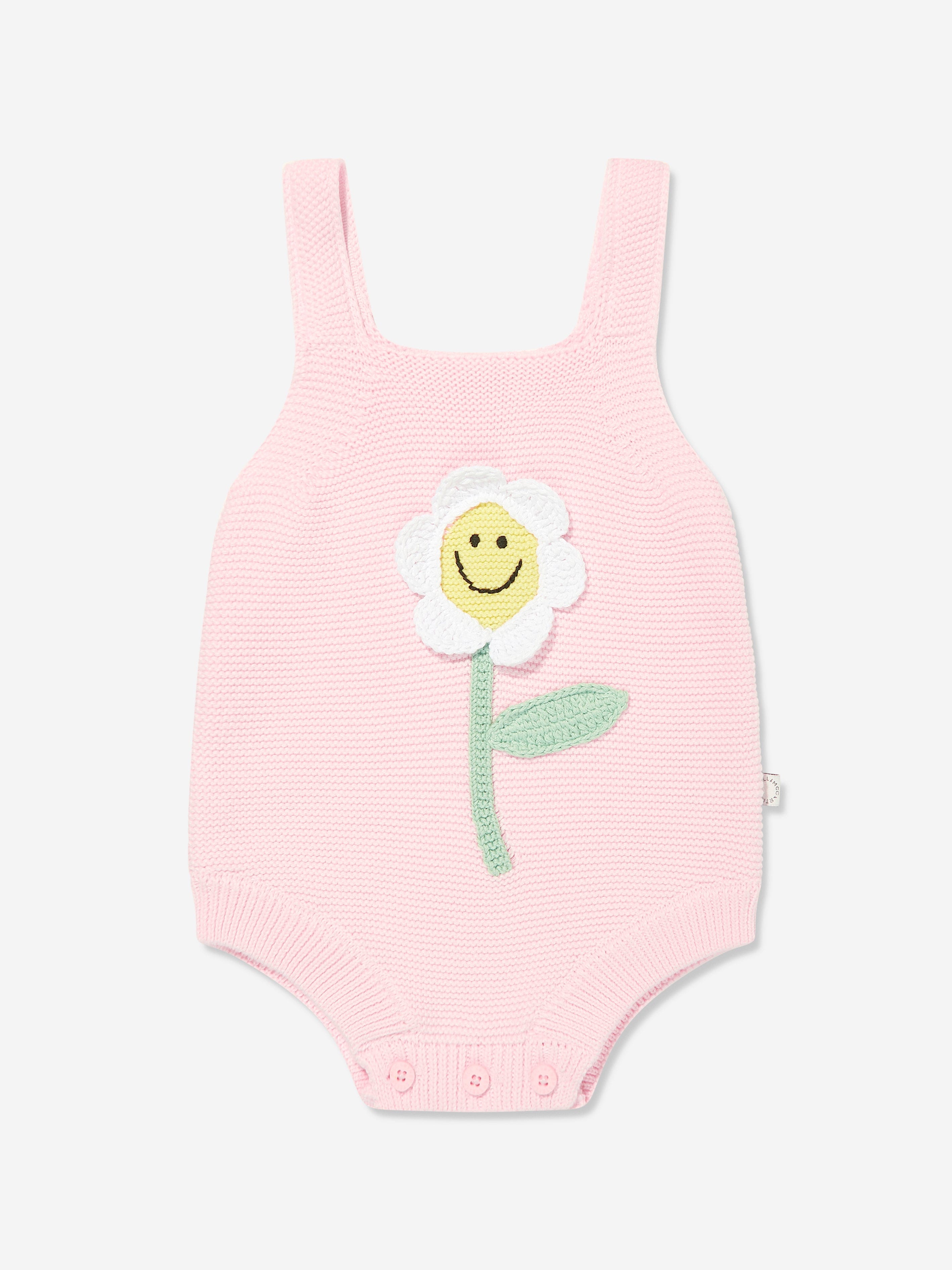Baby Girls Daisy Bodysuit in Pink High Quality For Sale