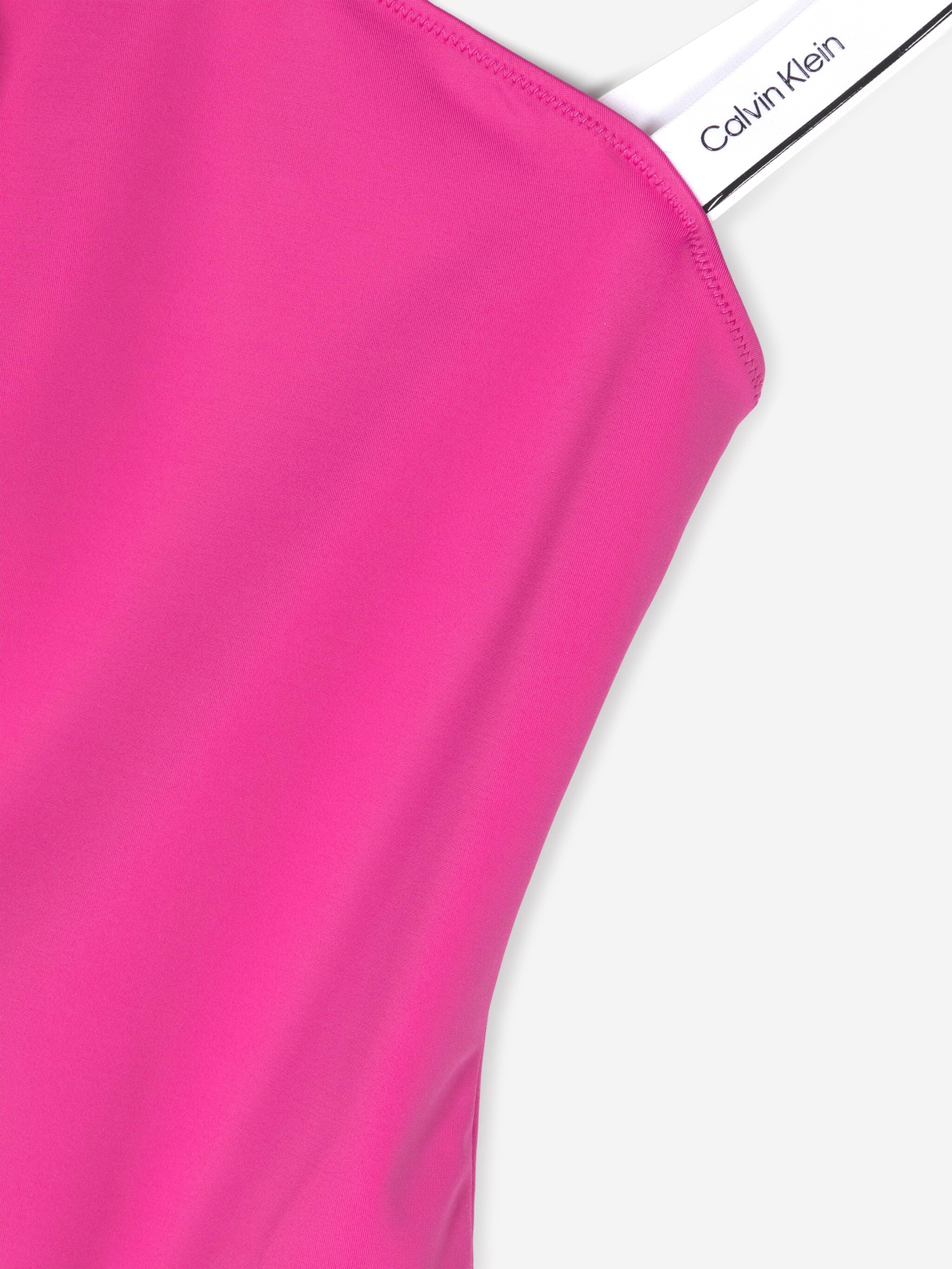 Calvin Klein Girls Branded Swimsuit in Purple Cheap Sale Countdown Package