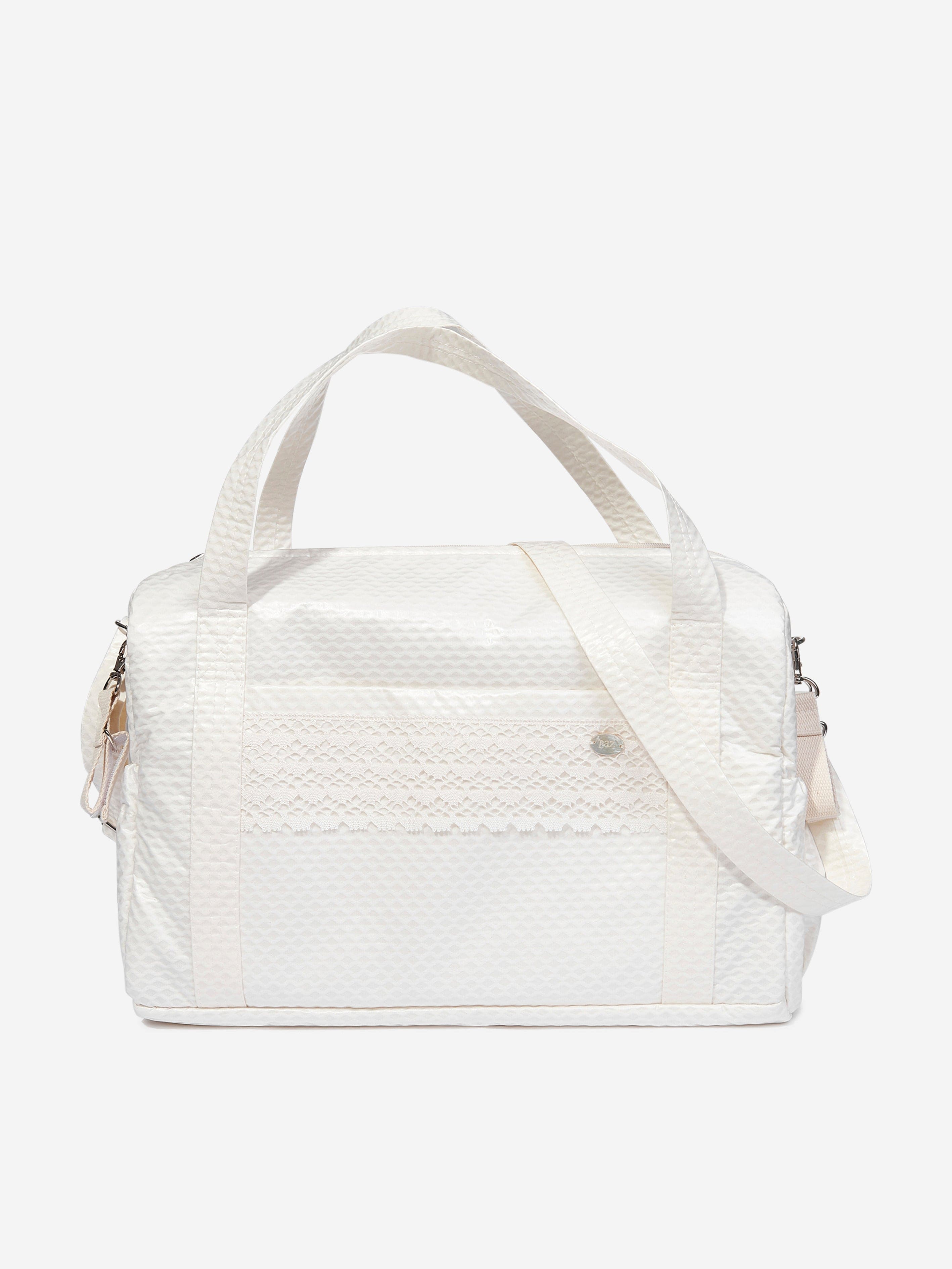 Paz Rodriguez Baby Lace Trim Changing Bag in Ivory (40 cm) Cheap Sale Outlet
