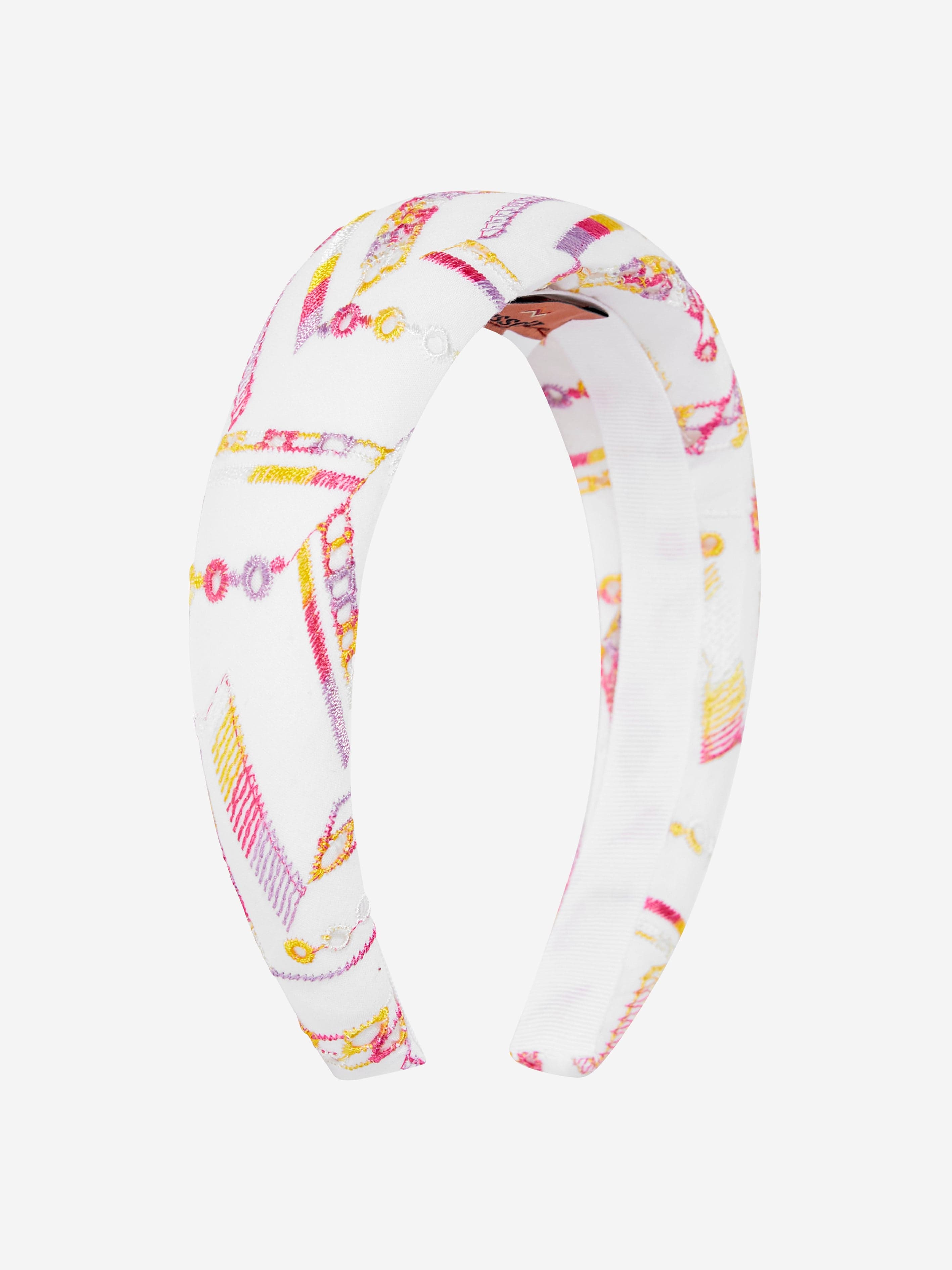 Girls Cotton Headband in White Outlet 2025 Unisex
