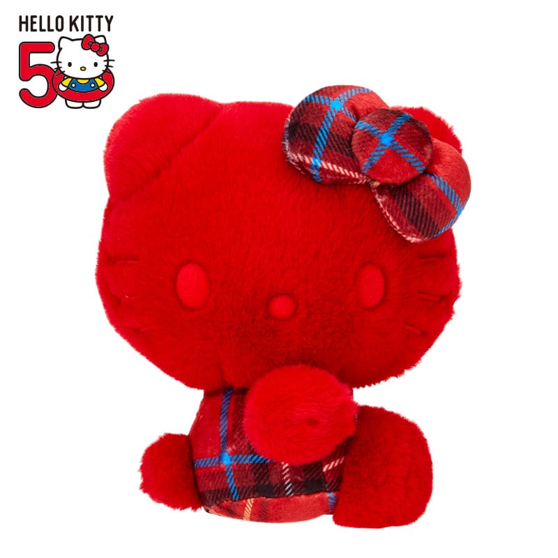 Hello Kitty 50th Anniv. Plush Mascot (Red Tartan) Shipping Outlet Store Online