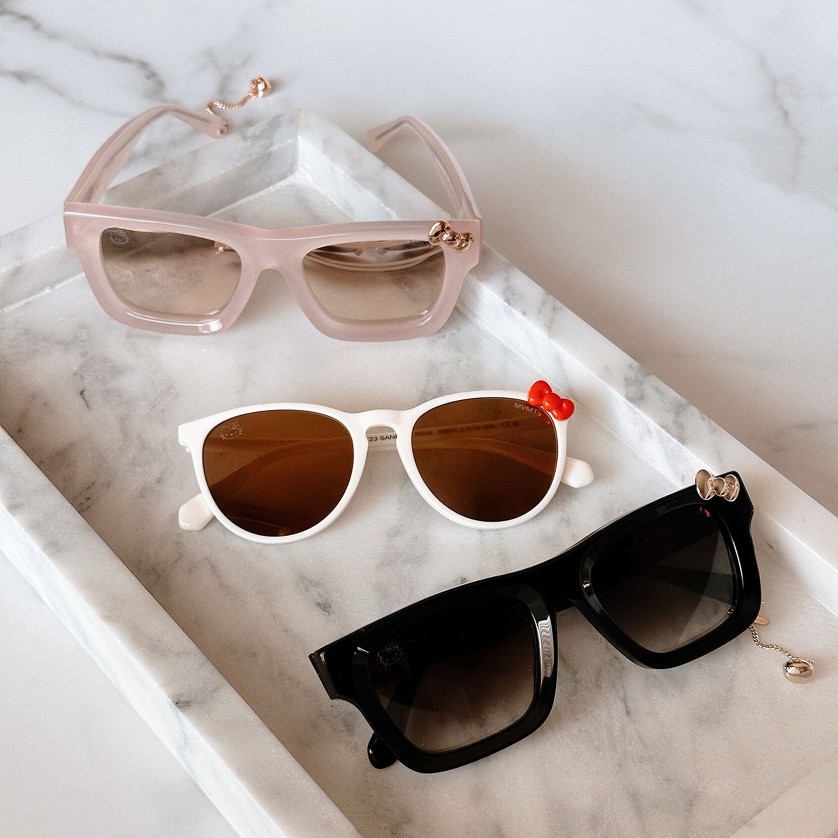 Hello Kitty x MVMT Ingram Sunglasses (Glossy White) Outlet Classic