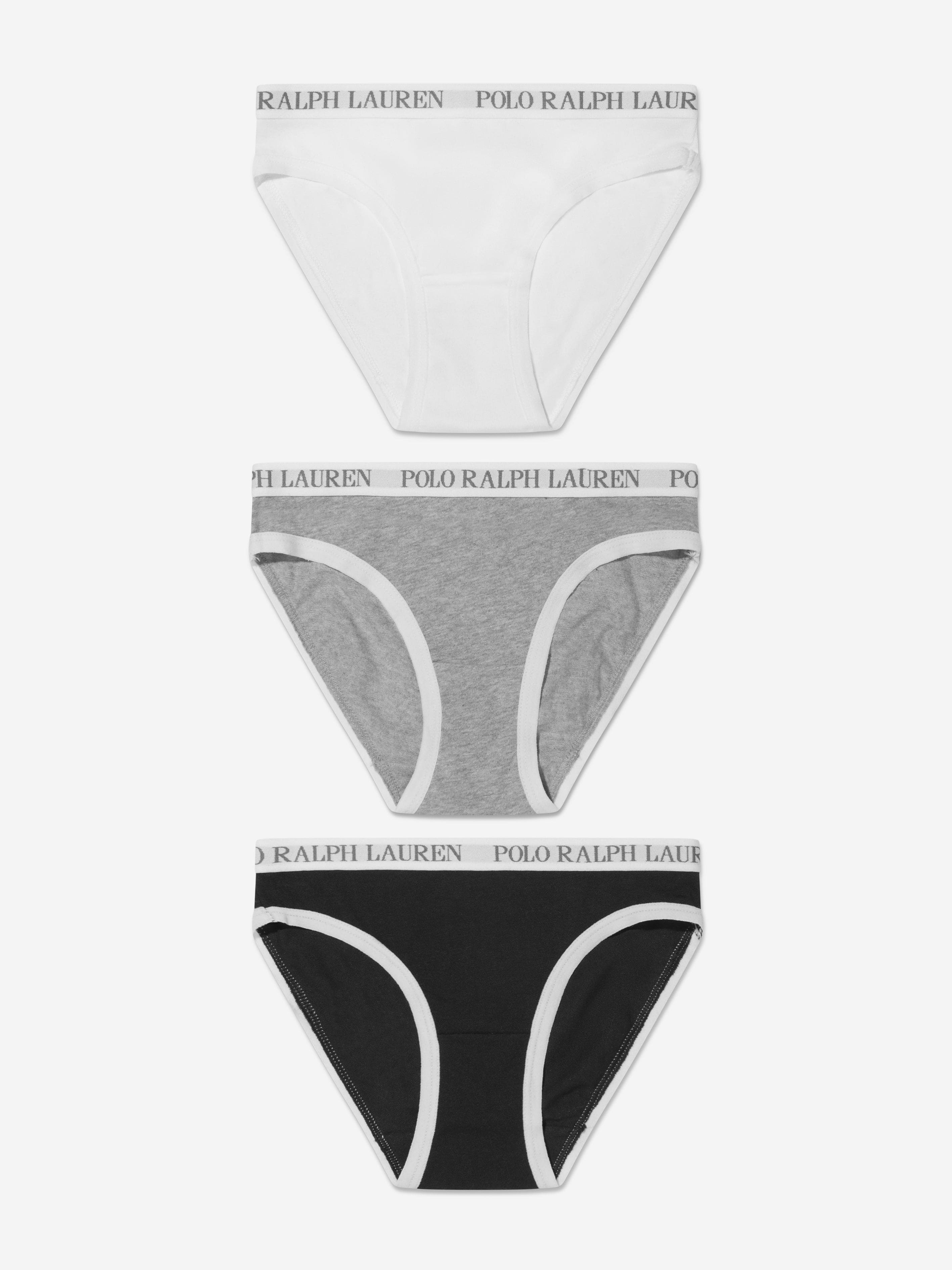 Ralph Lauren Girls 3 Pack Bikini Brief Set in White Clearance Wide Range Of