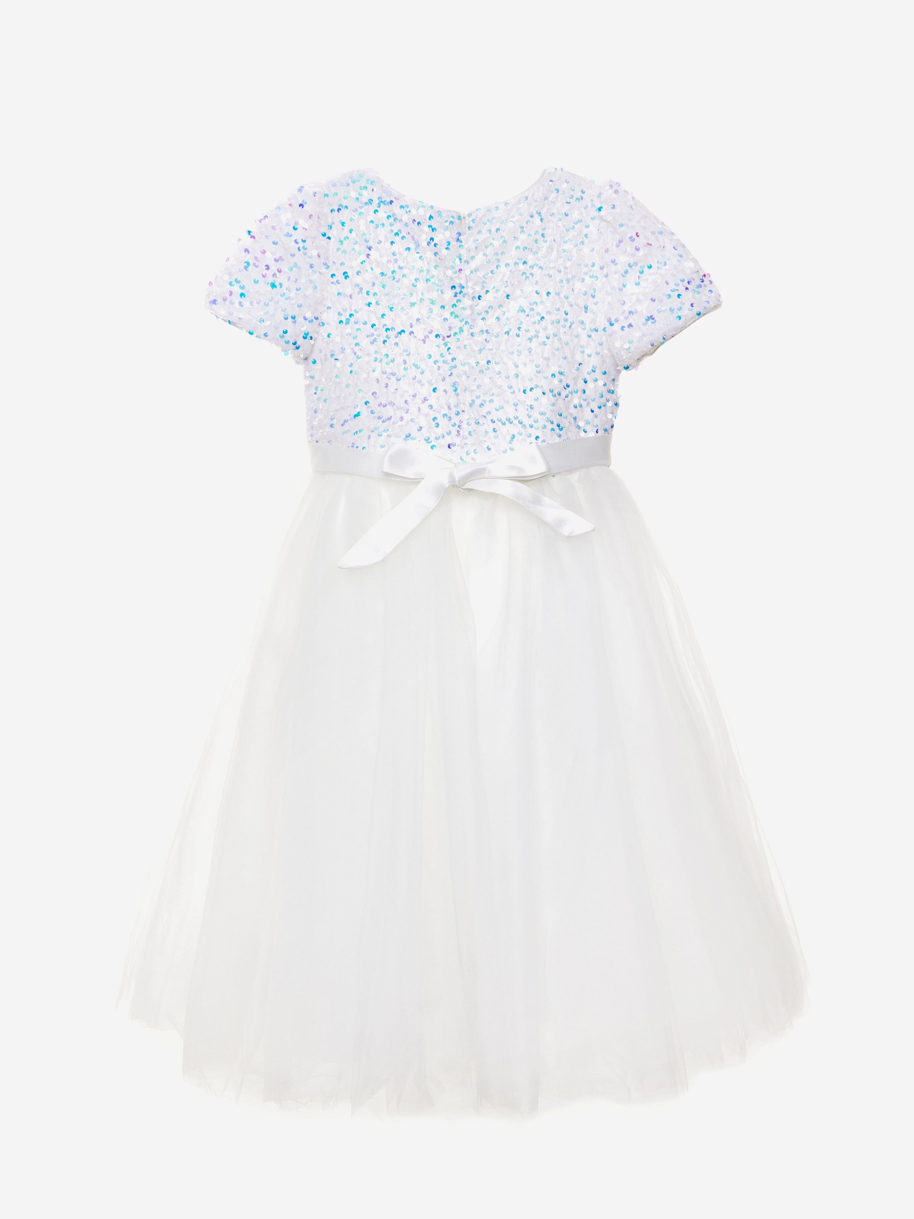 Girls Diamond Dazzle Dress in Blue Free Shipping 2025 New