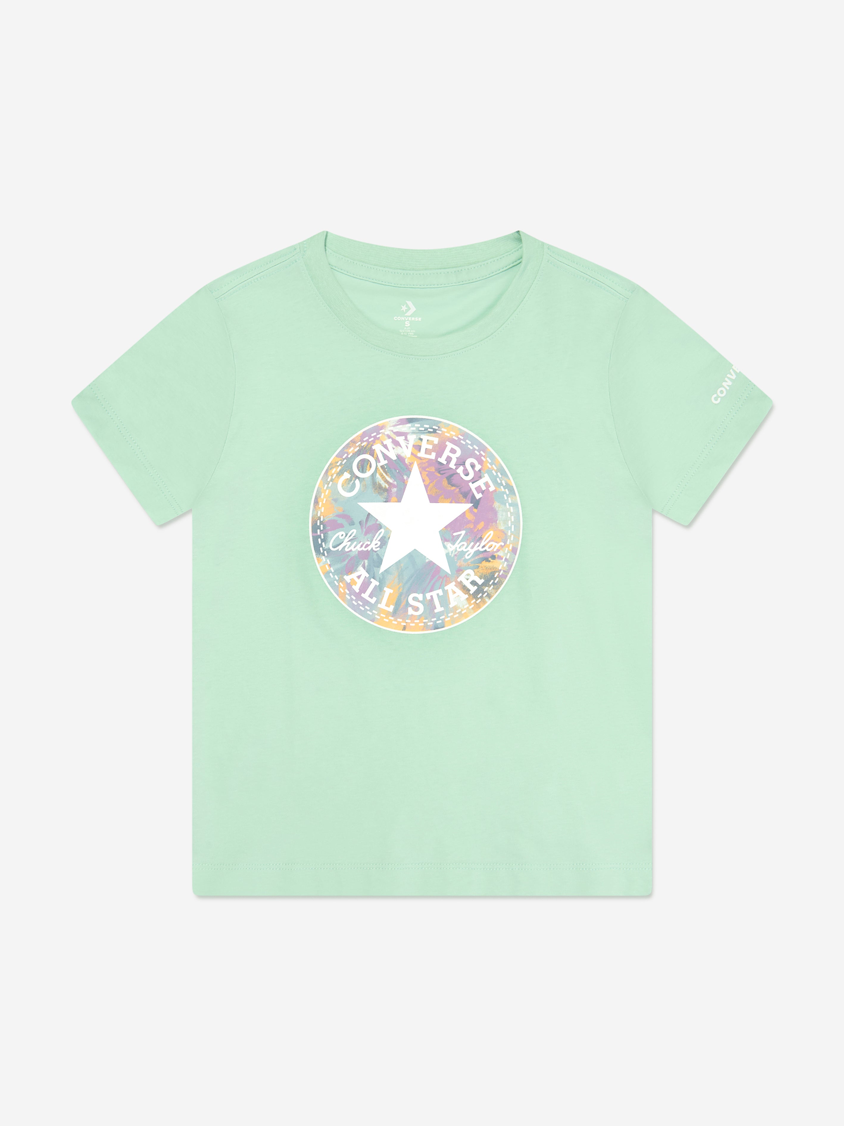 Converse Girls Chuck Patch Graphic T-Shirt in Green Reliable