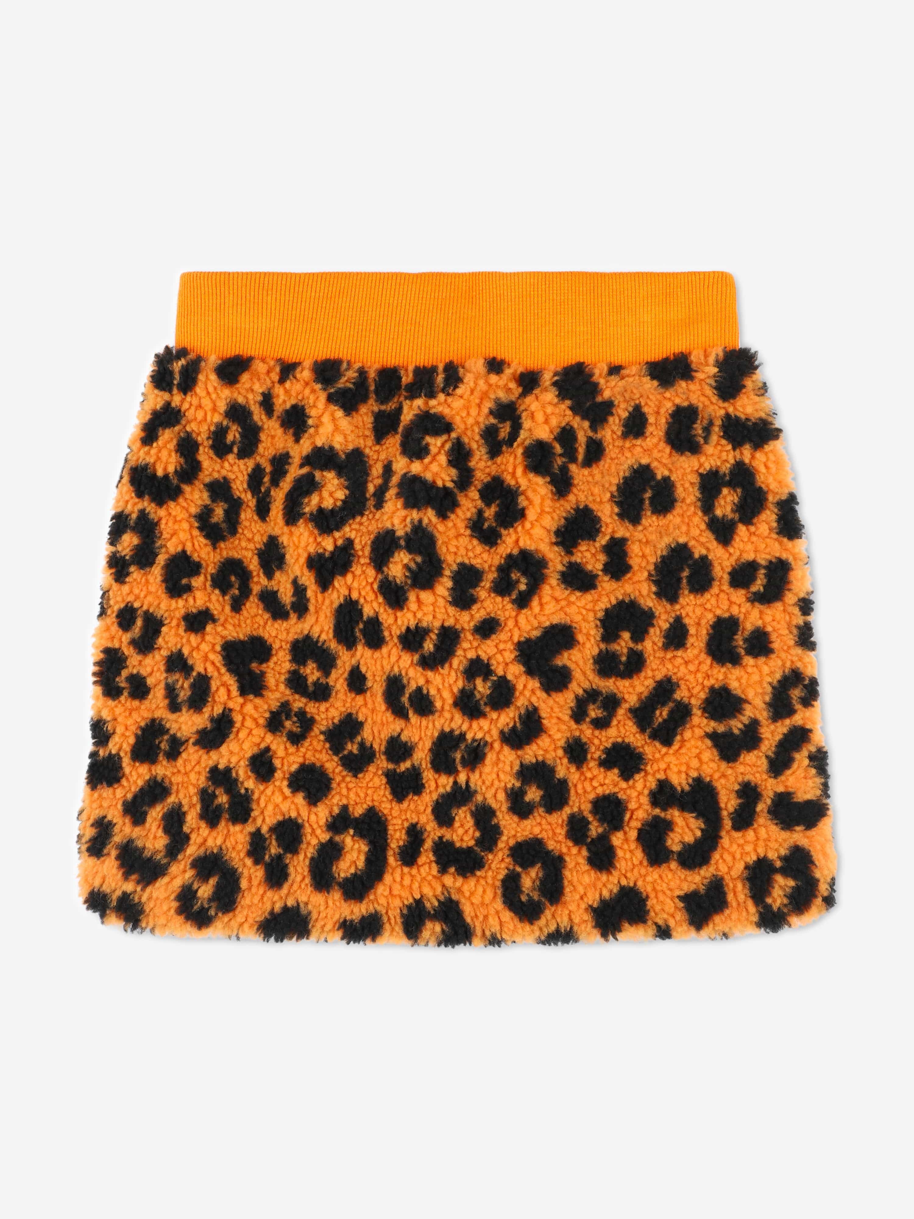 KENZO Girls Leopard Skirt in Orange Free Shipping View