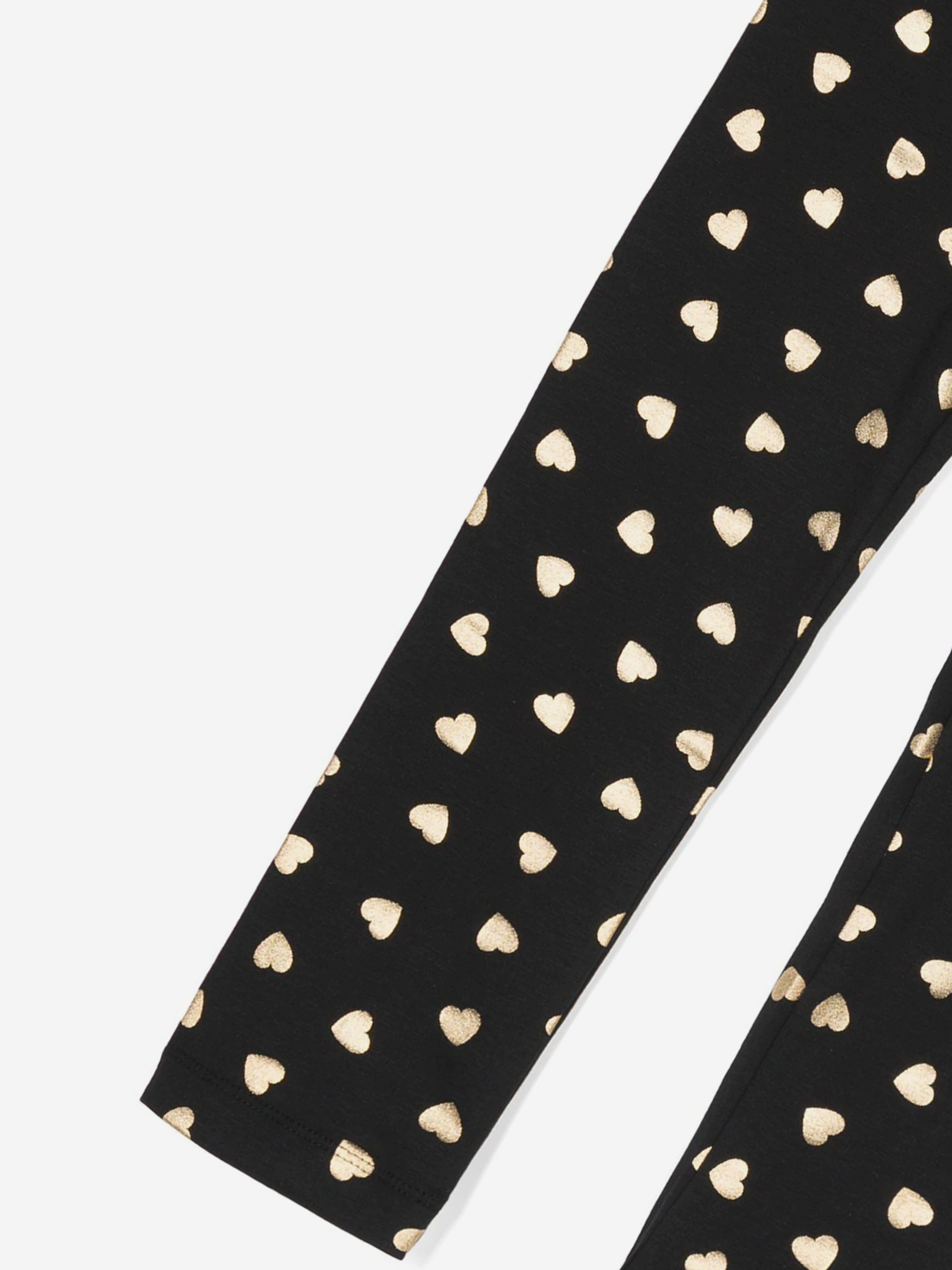 Moschino Girls Heart Leggings in Black Buy