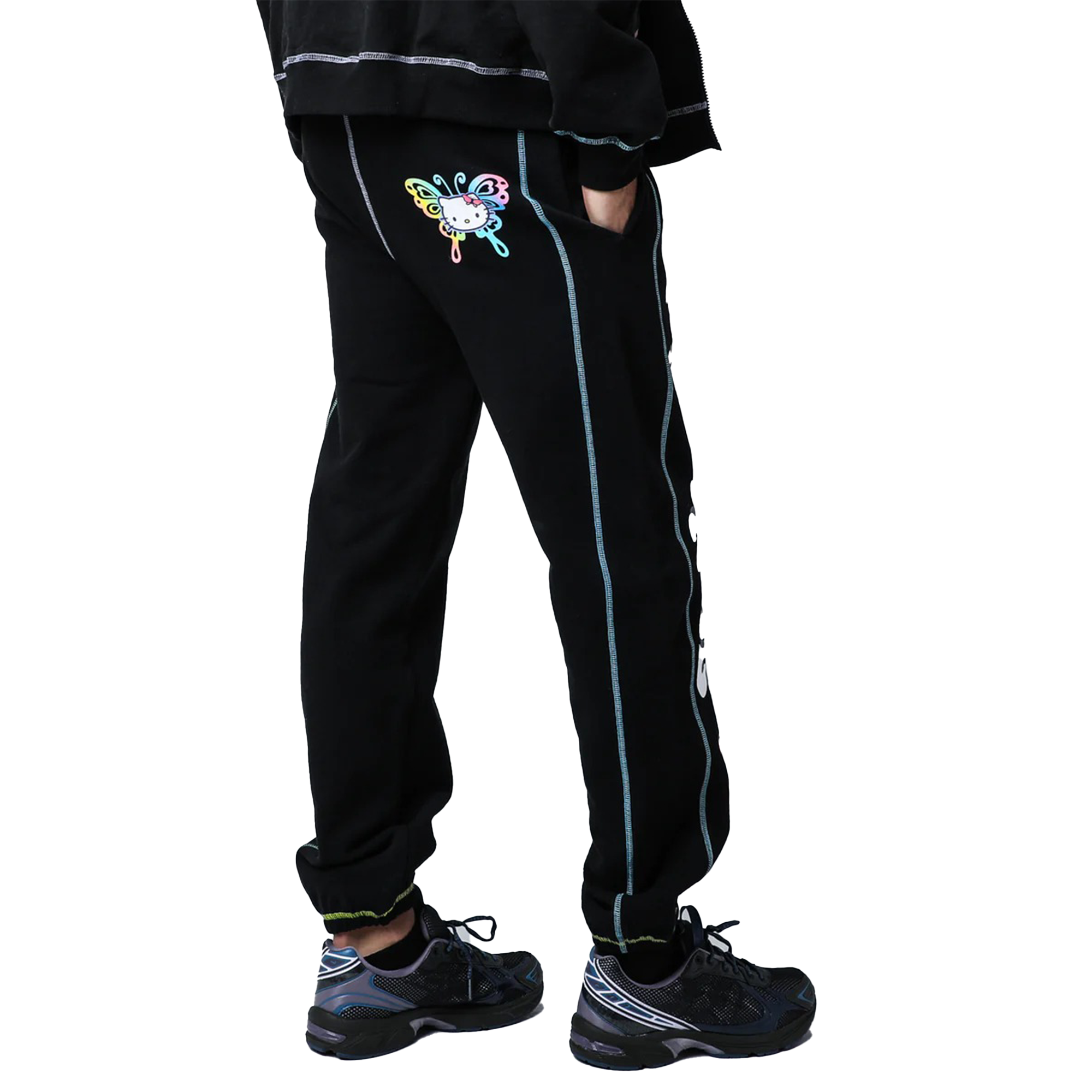 Hello Kitty x Dumbgood Butterfly Glitter Sweatpants Sale Visa Payment