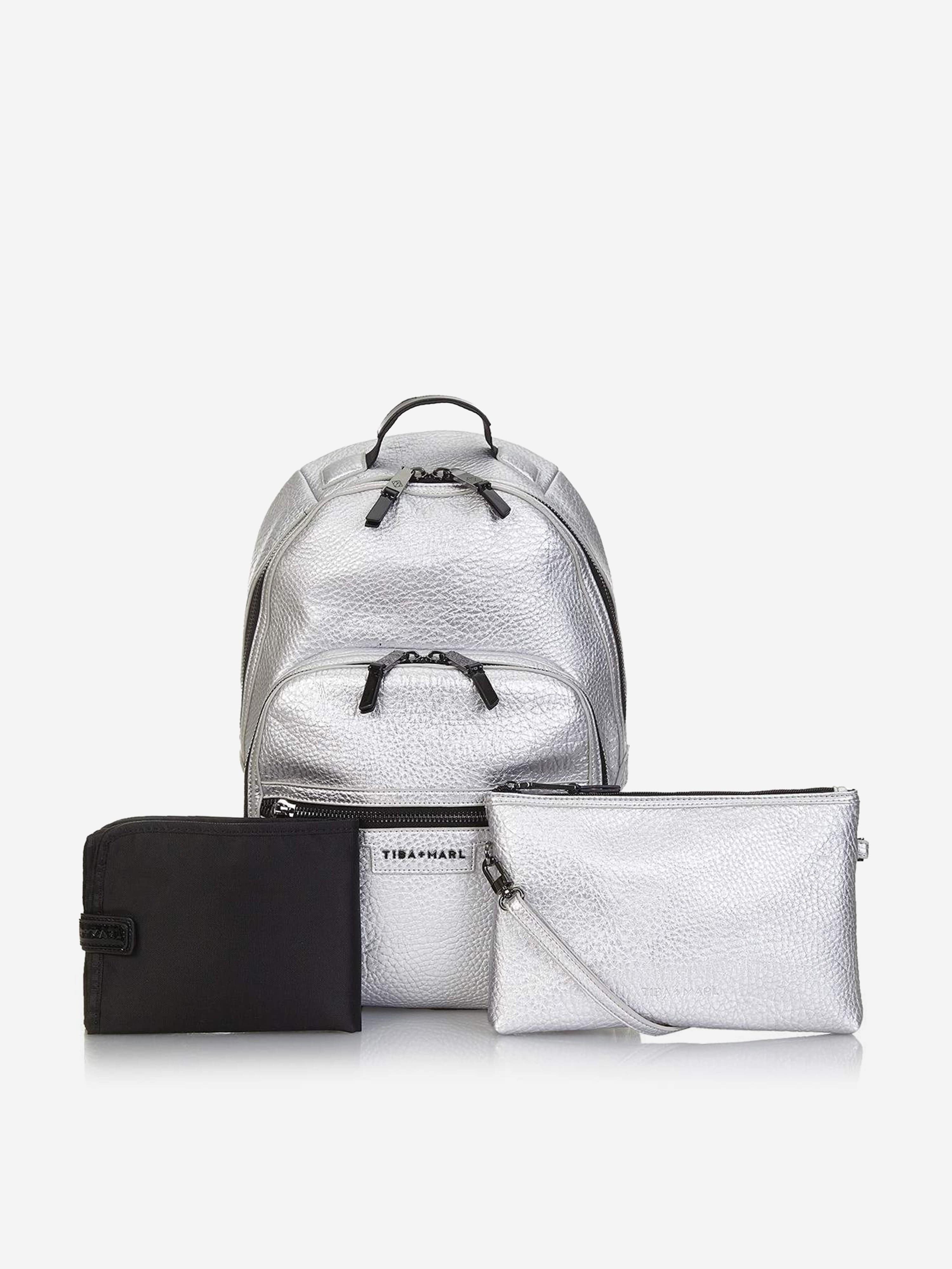 Tiba + Marl Baby Elwood Changing Backpack in Silver (42cm) Find Great For Sale