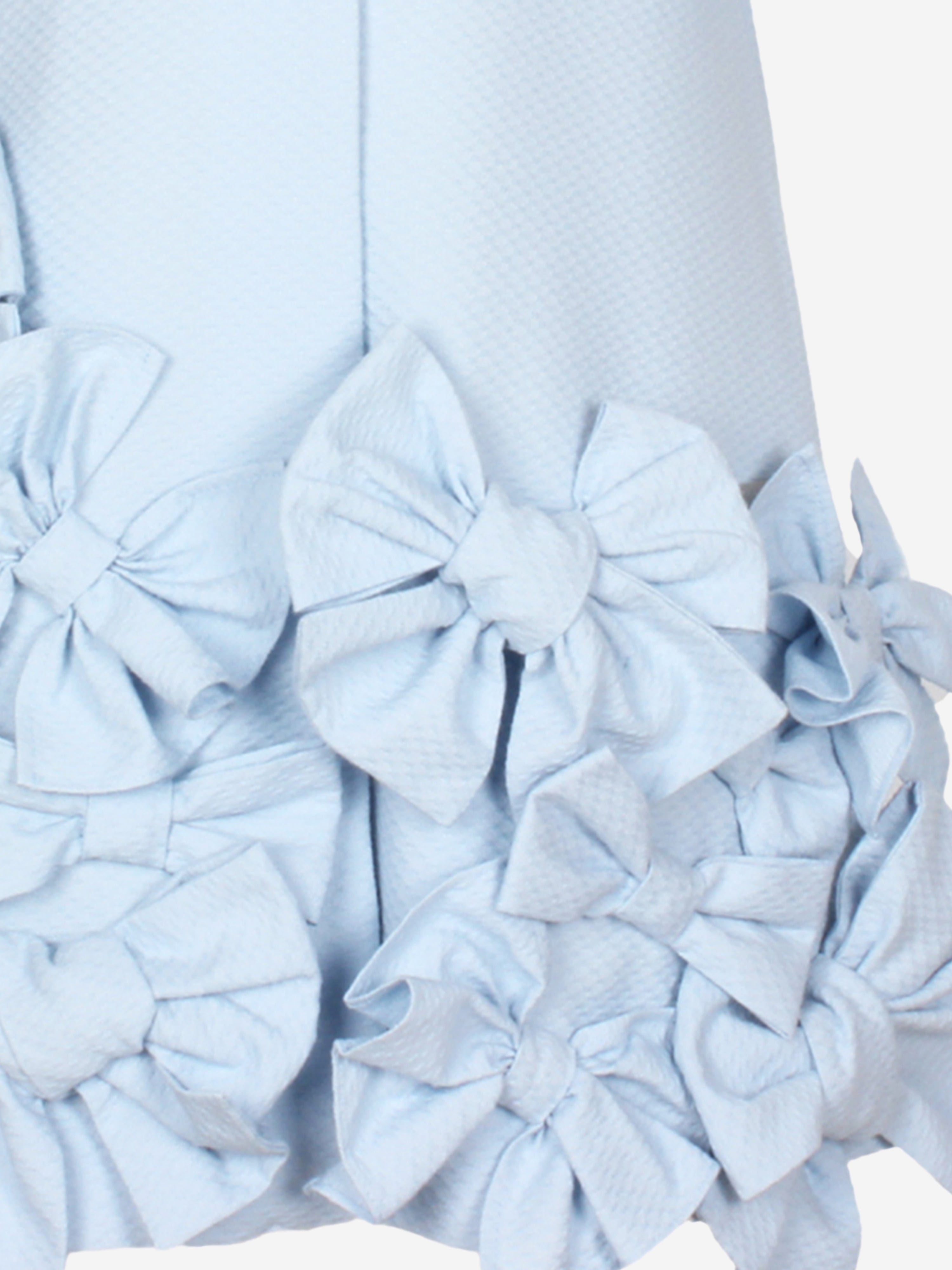 Jessie And James Girls Dotty Jacquard Bow Tie Dress in Blue Footlocker Online