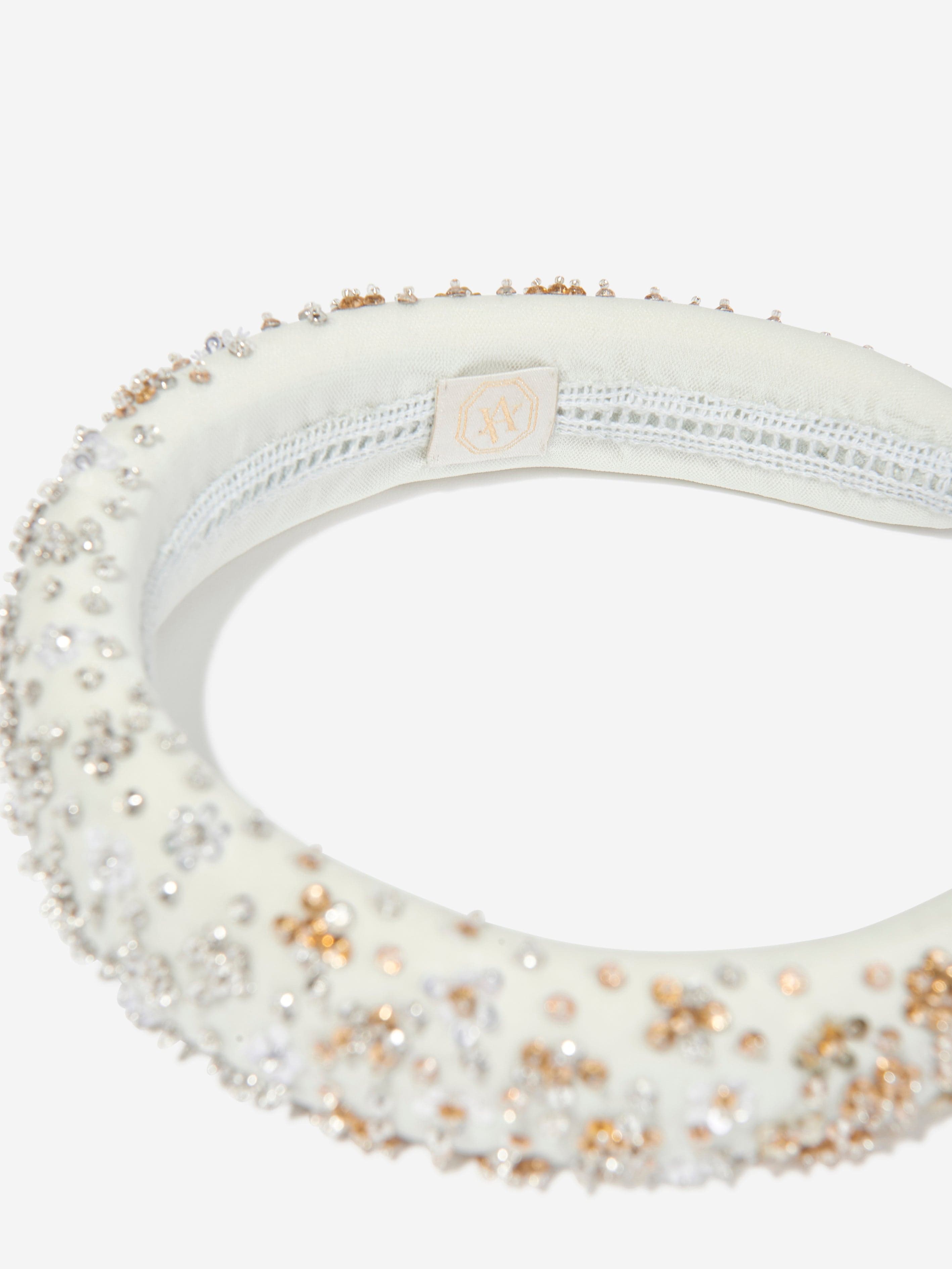 Maison Ava Girls Embellished Headband in Blue Shop For Sale