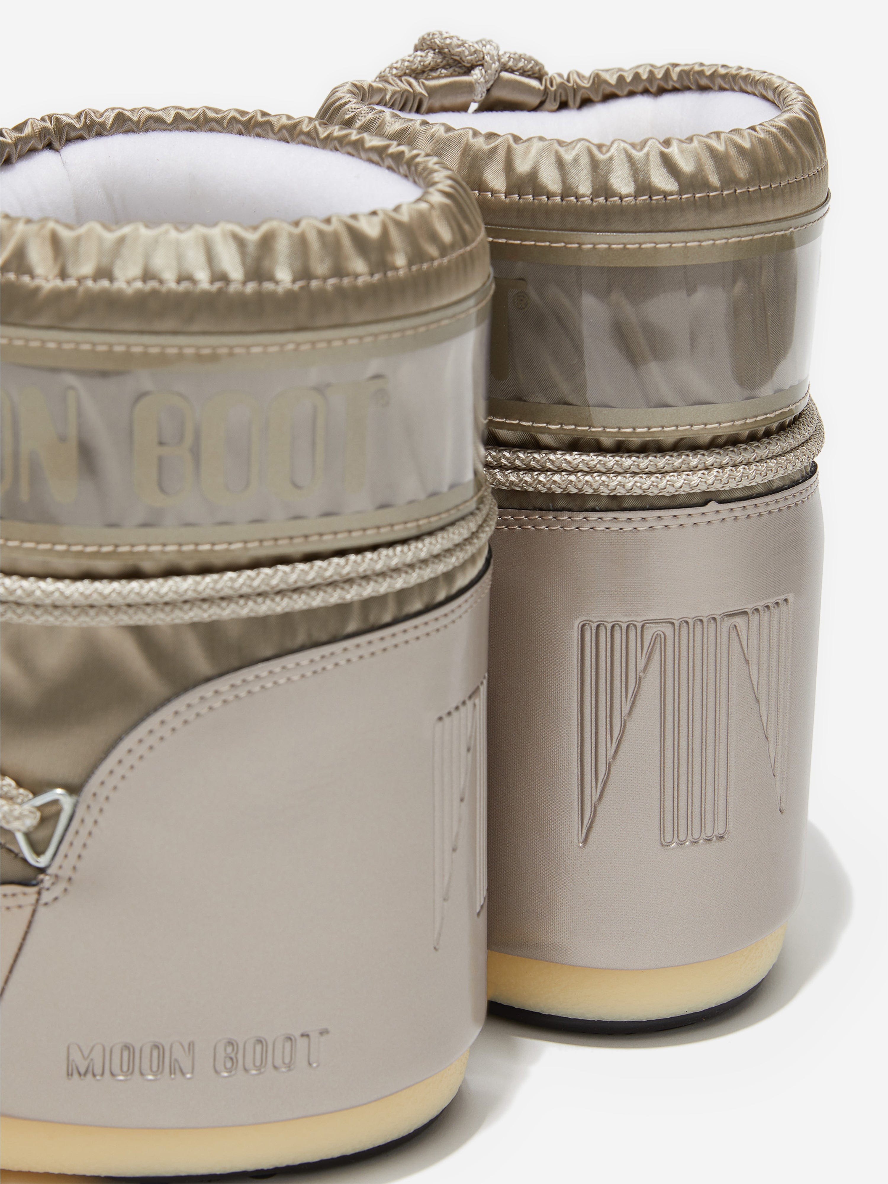 Moon Boot Girls Icon Low Glance Boots in Beige Professional Online