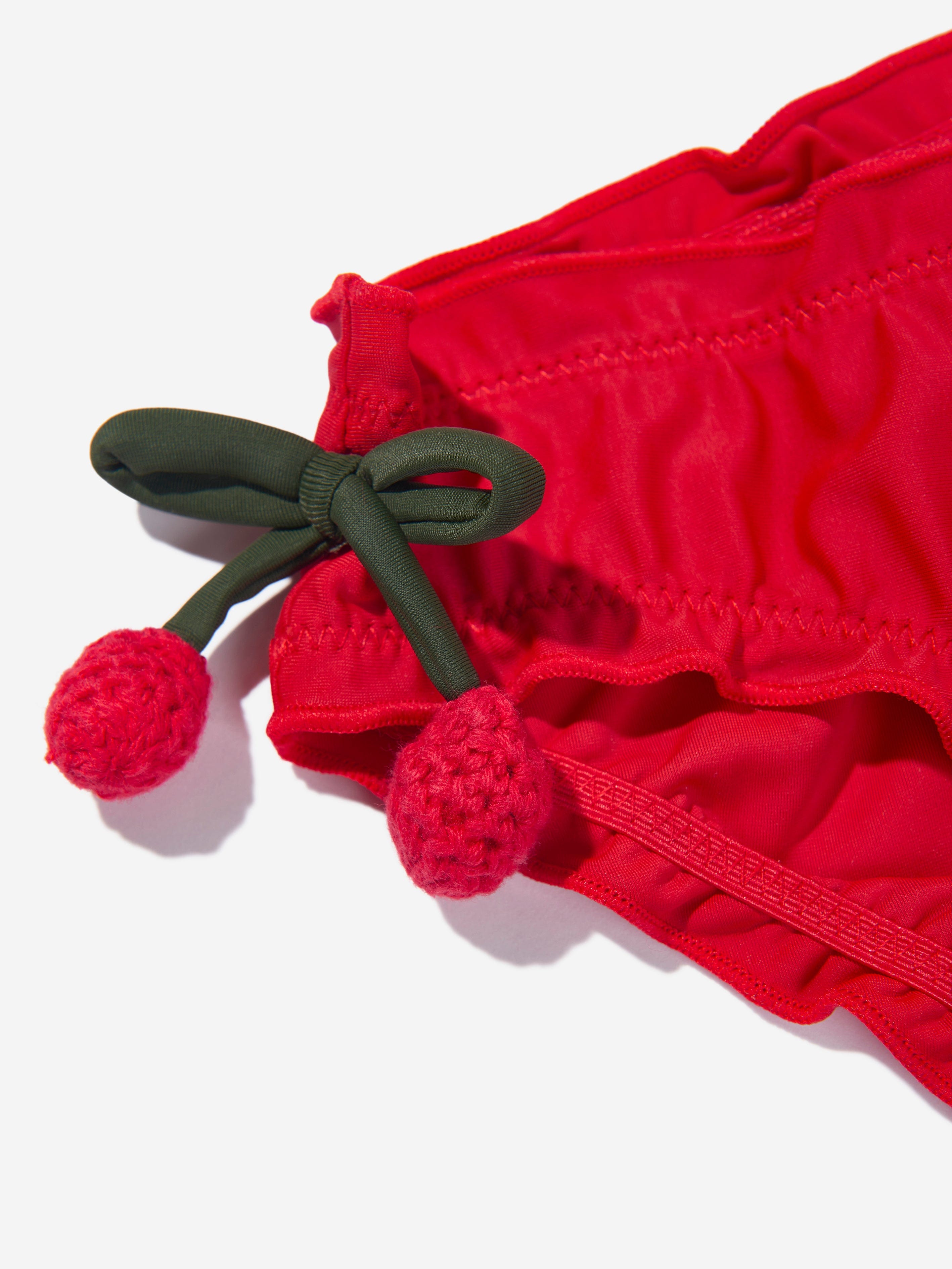 Konges Sljd Girls Cherry Bikini in Red Clearance Hot Sale