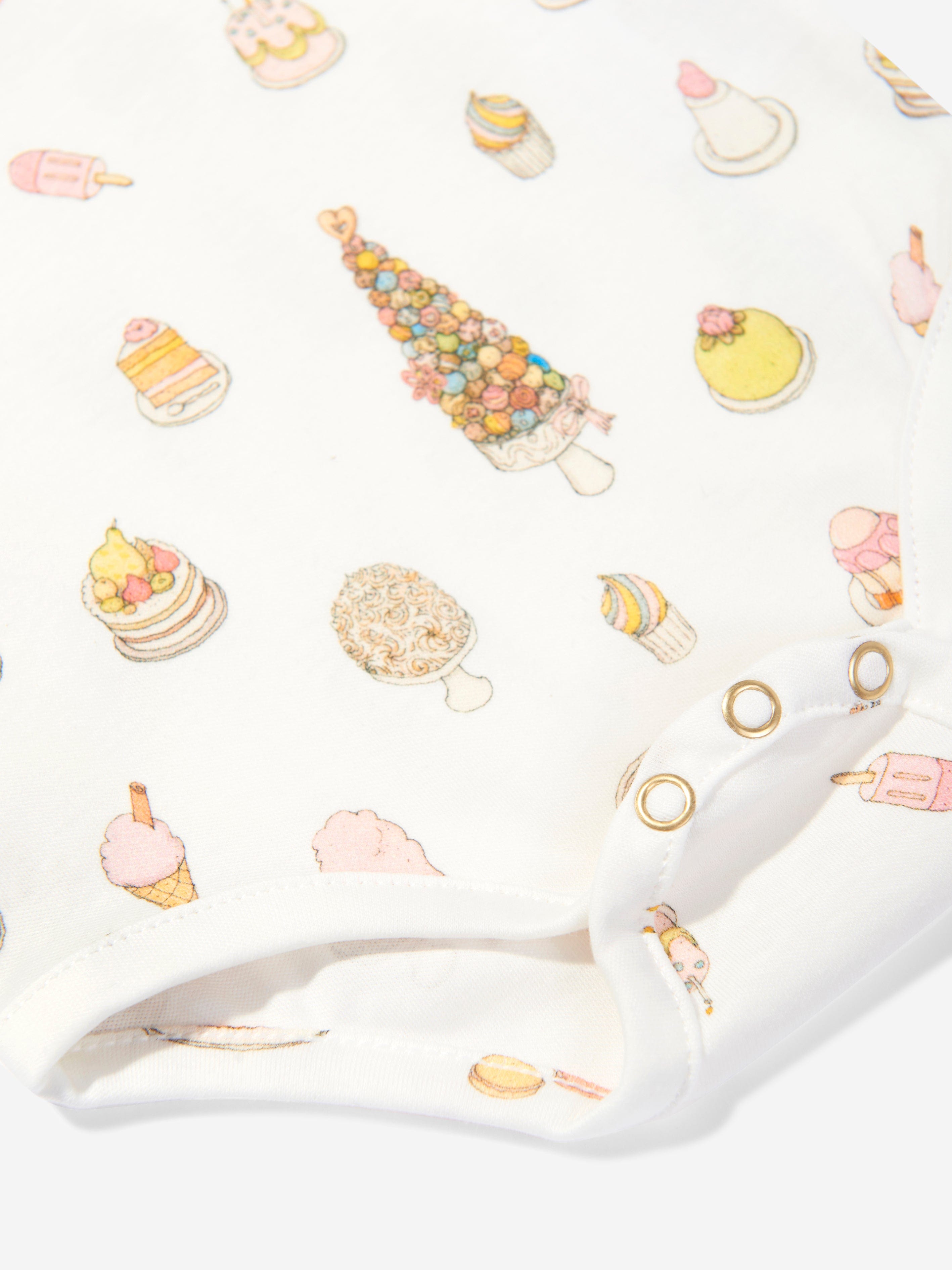Atelier Choux Baby Classic Bodysuit in White Sale Outlet