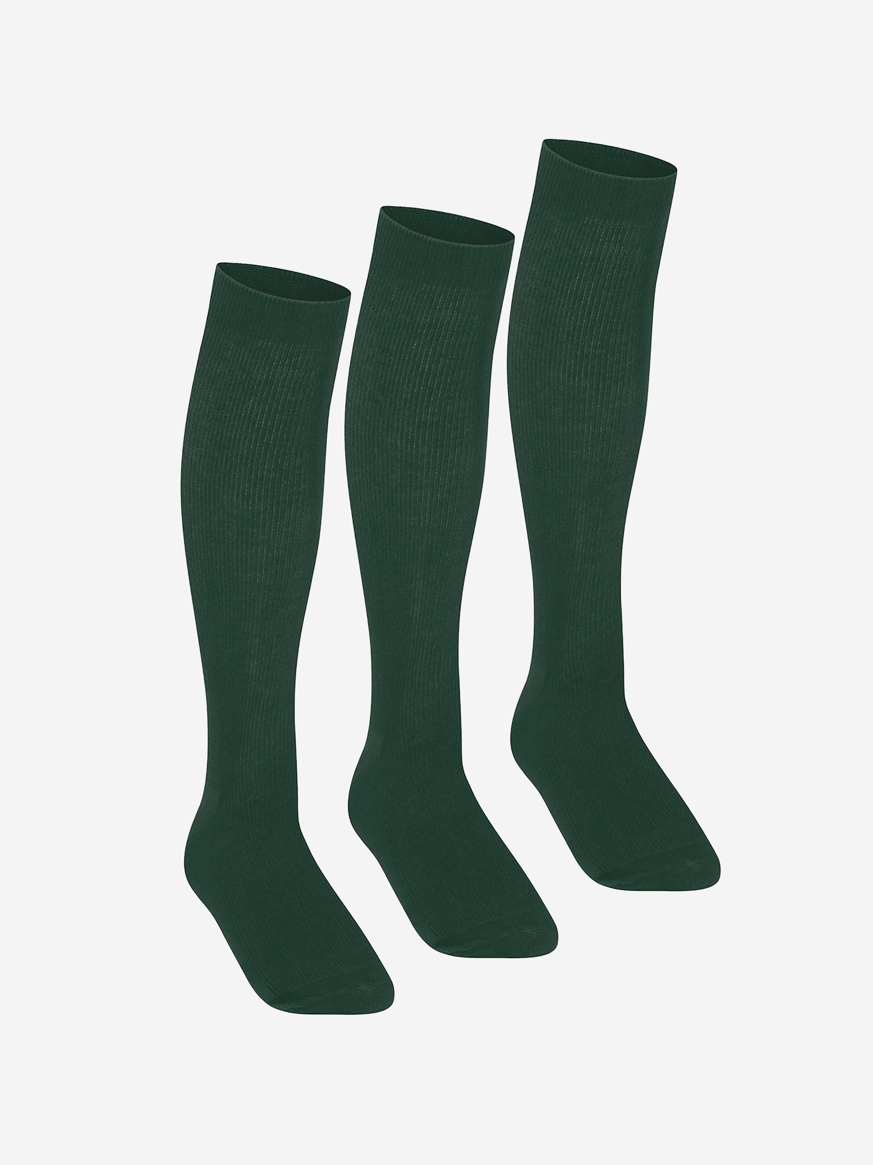 Zeco Girls School Knee High Socks (3 Pack) in Green Online For Sale