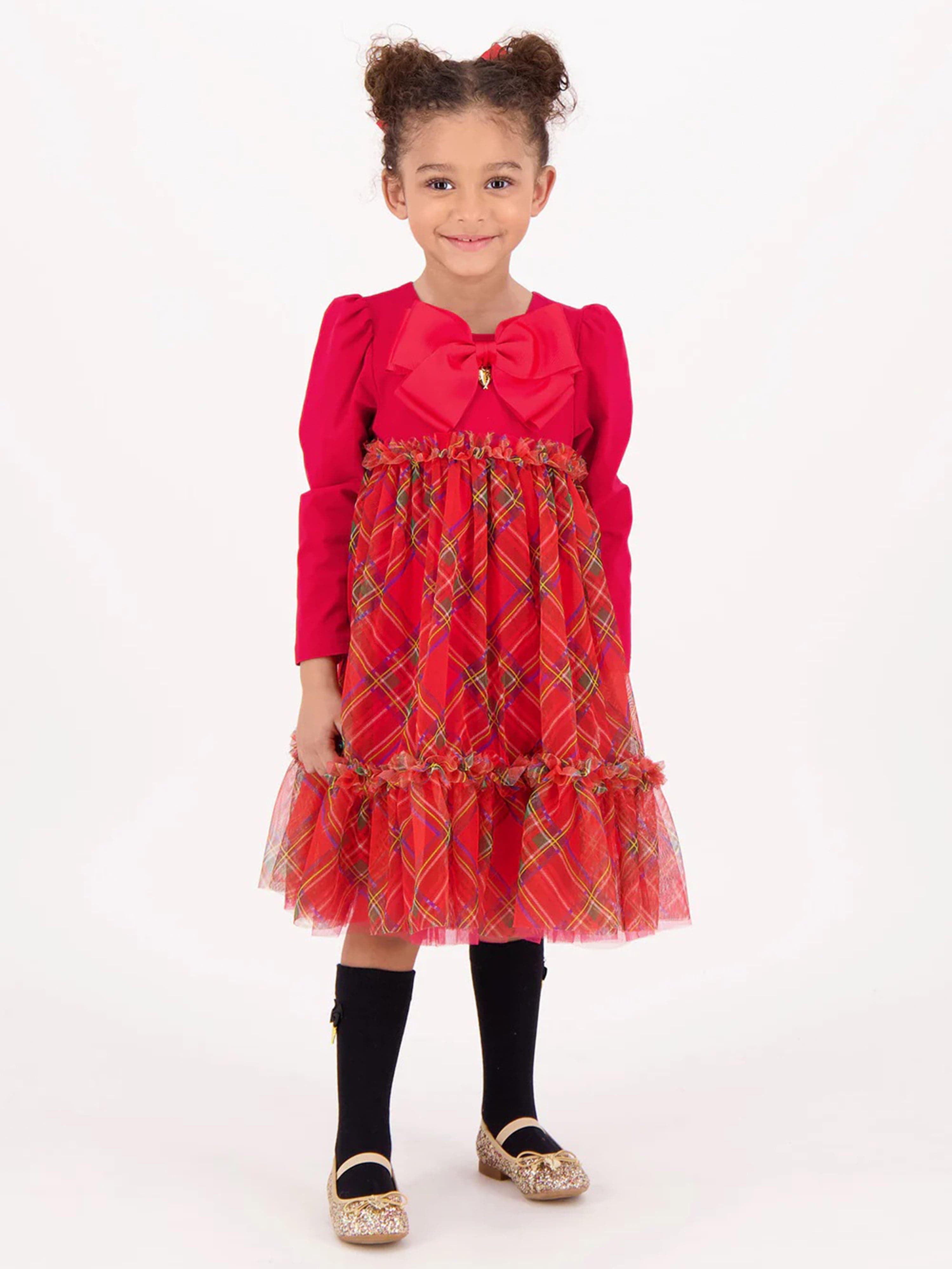 Angels Face Girls Tavia Tartan Dress in Red Cheap Cheap Online