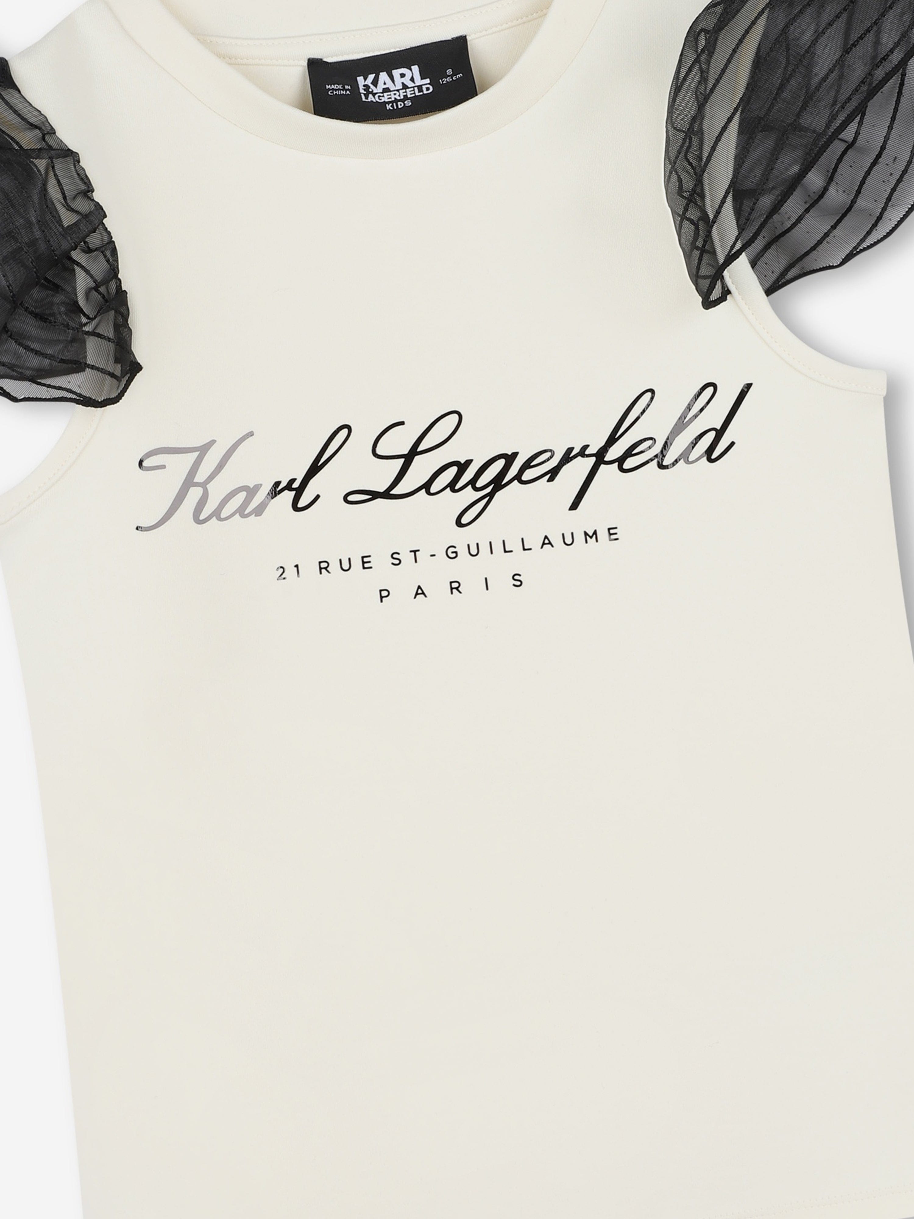 Karl Lagerfeld Girls Logo Print Milano T-Shirt in Multicolour Pices Cheap Online