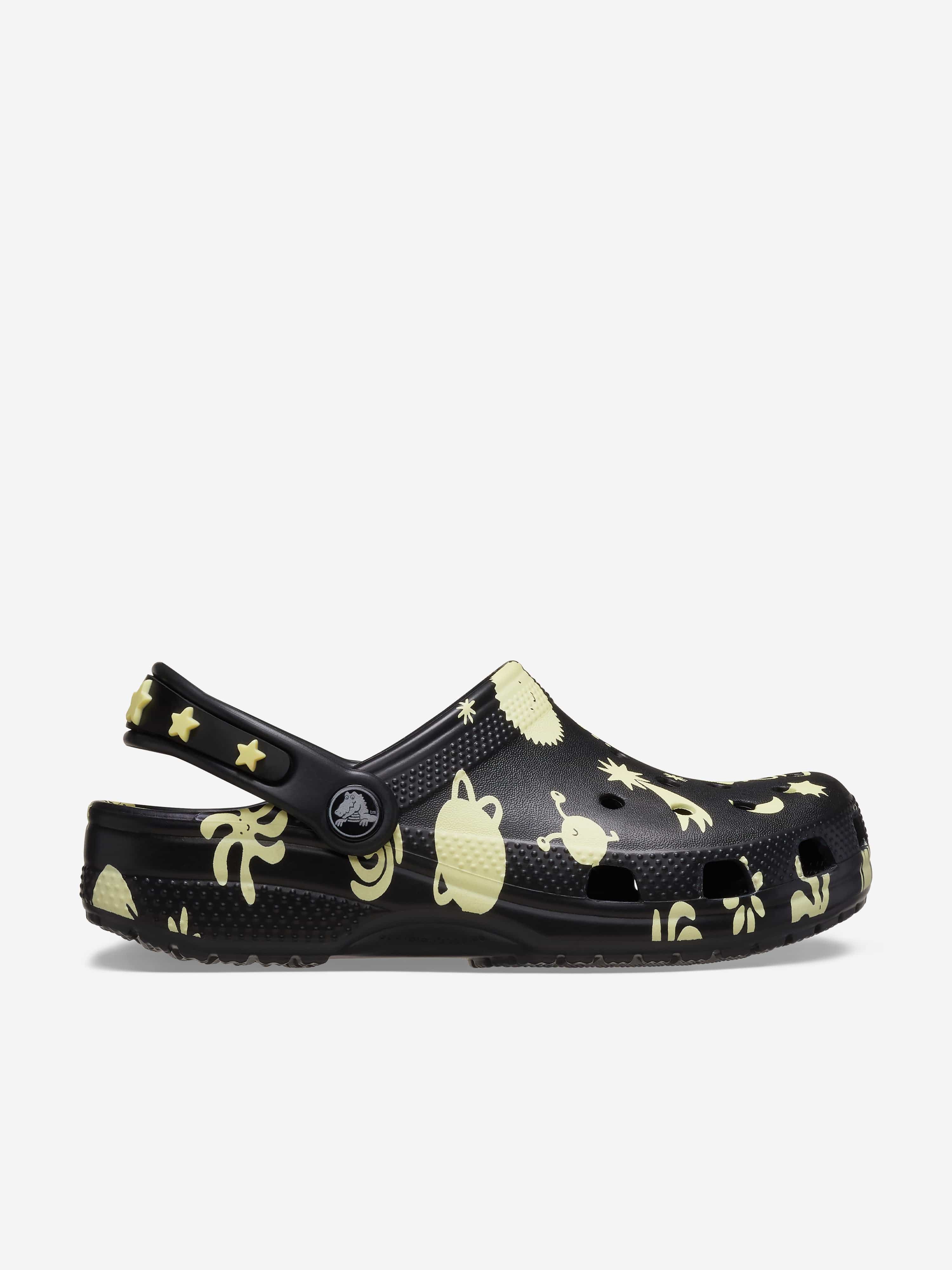 Crocs Kids Classic Glow Space Clog in Black Cheap Sale Geniue Stockist
