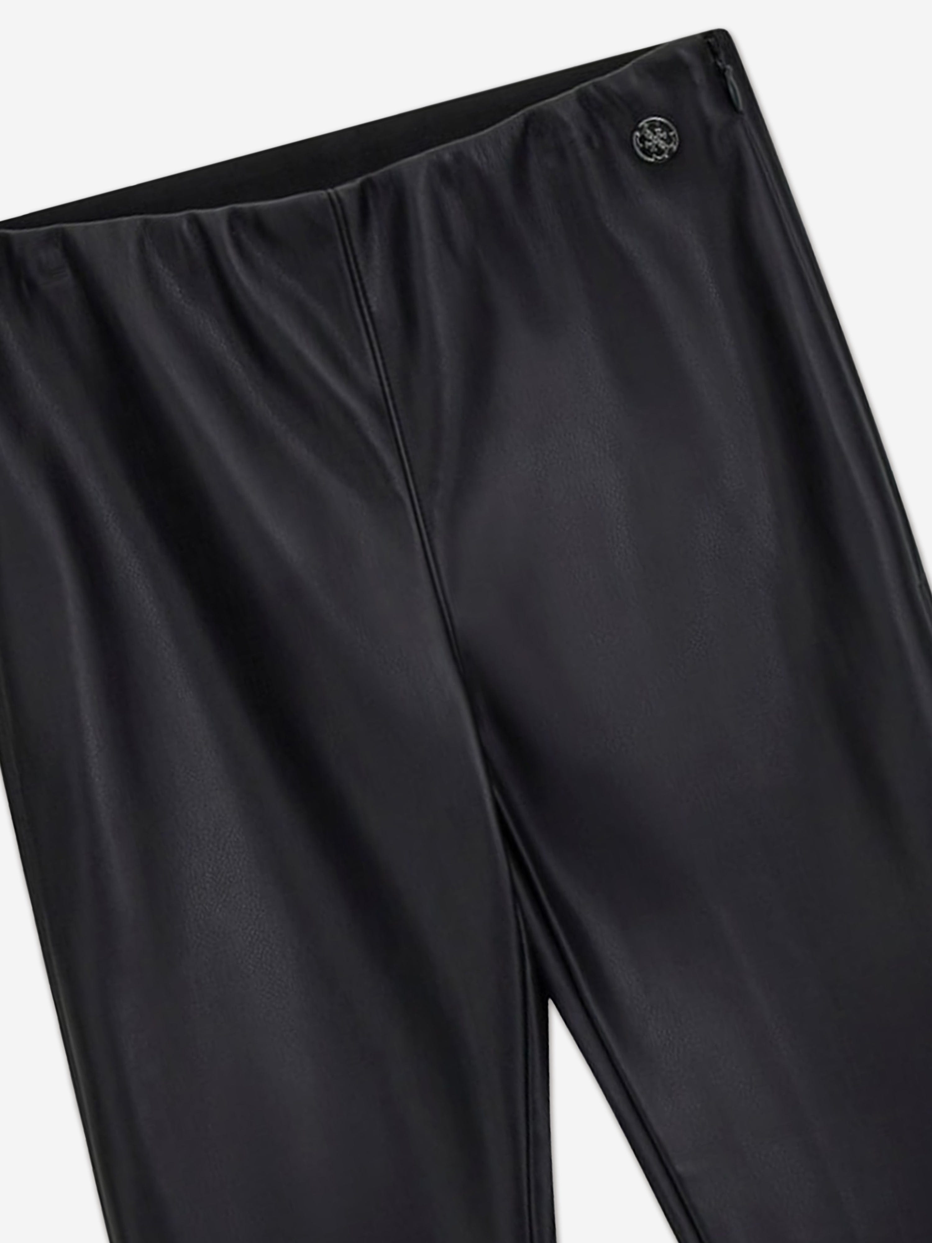 Guess Girls Faux Leather Wide Fit Leggings in Black Cheap Sale Best Pices