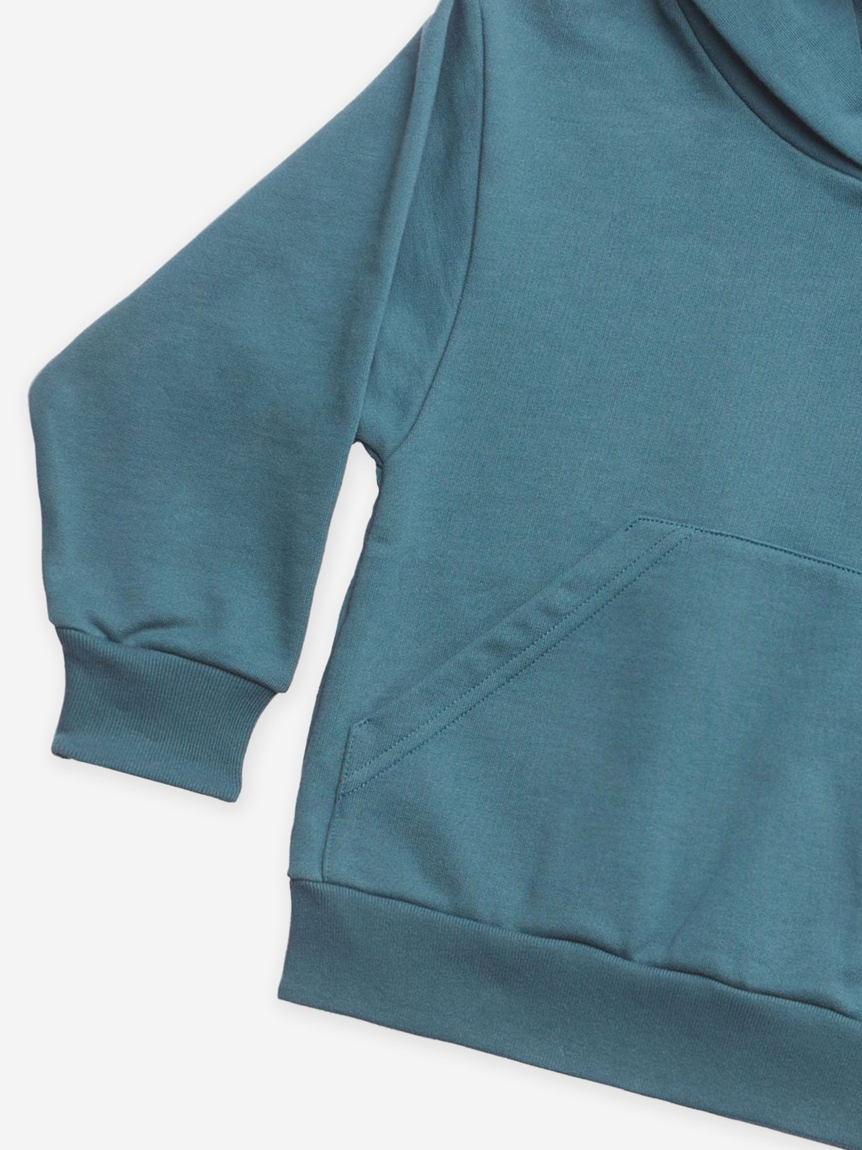 Balenciaga Kids Logo Hoodie in Teal Cheapest Pice Cheap Online