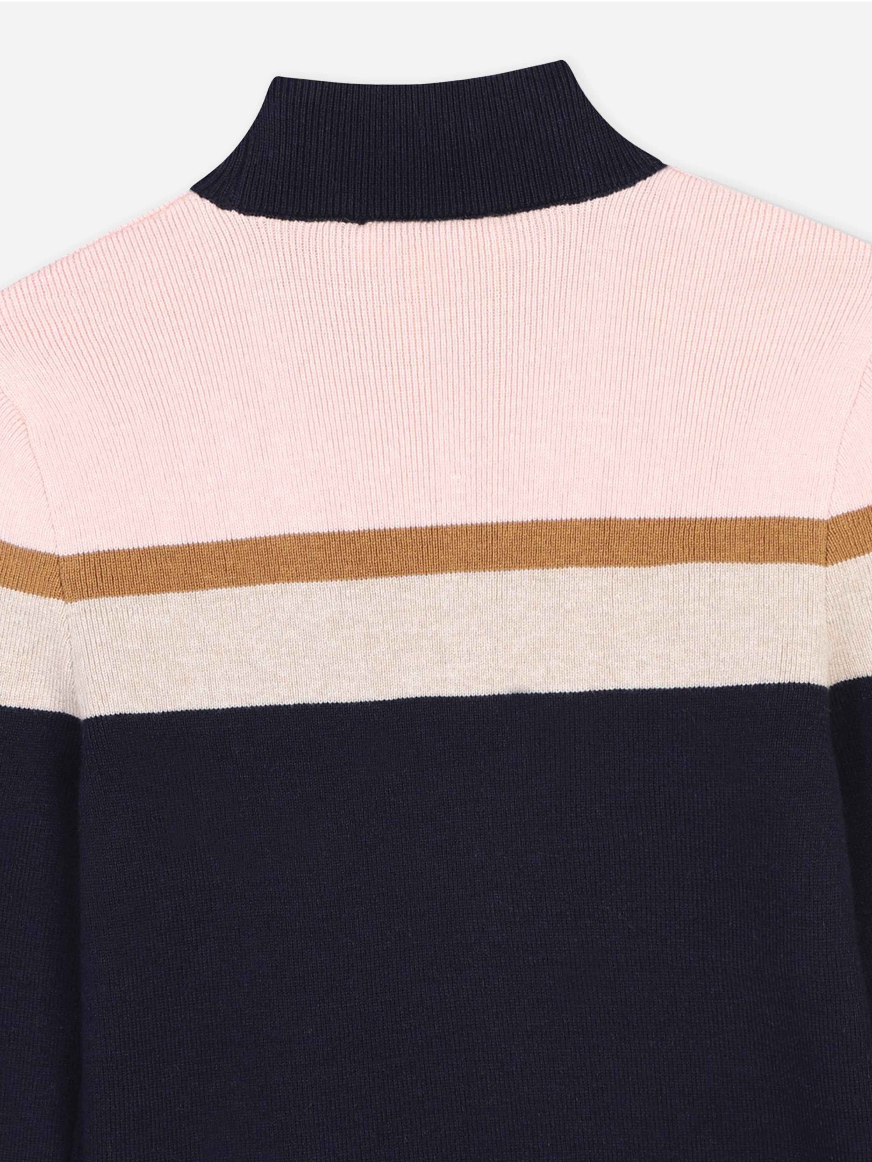 Chlo¨¦ Girls Striped Knitted Sweatshirt in Navy Buy Cheap New