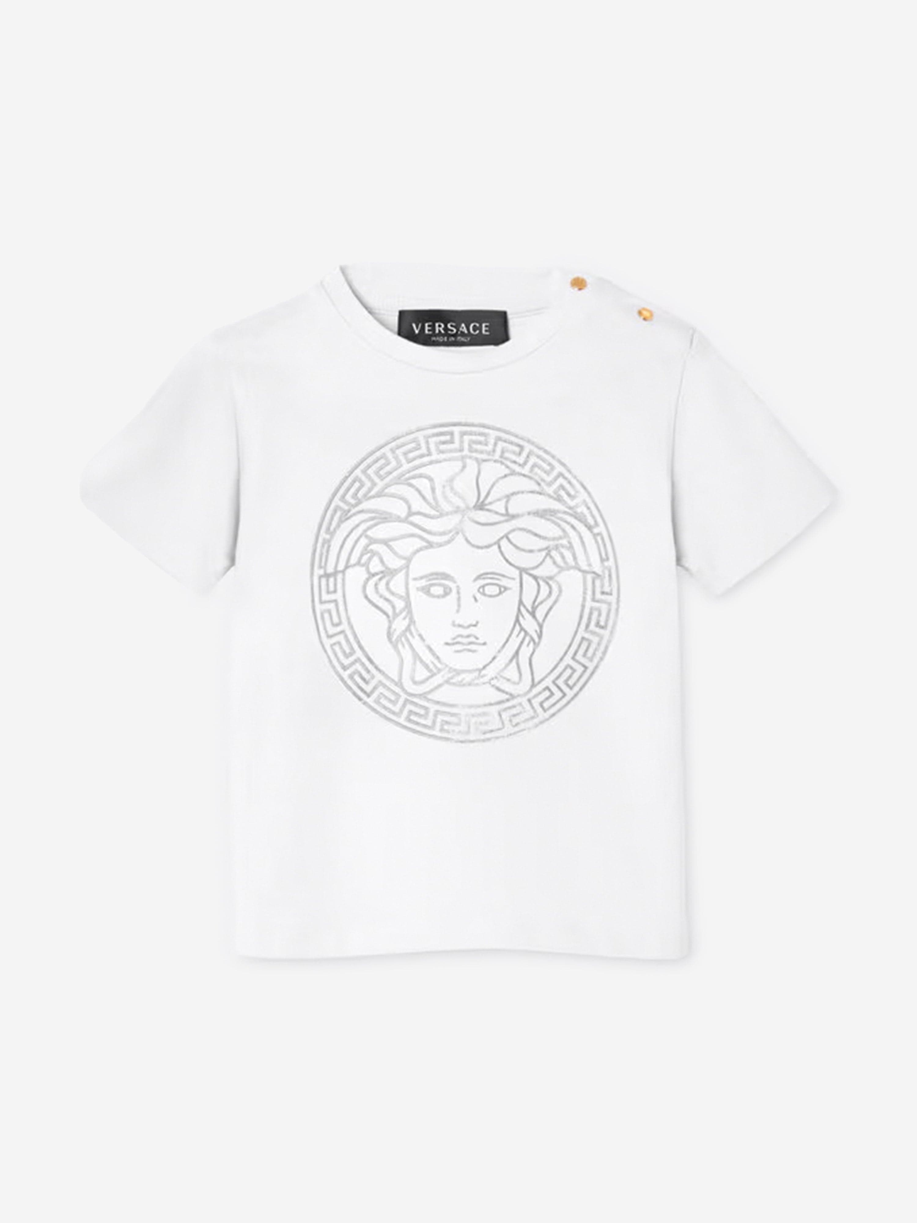 Versace Baby Medusa Logo T-Shirt in White Cheap Sale 100% Original