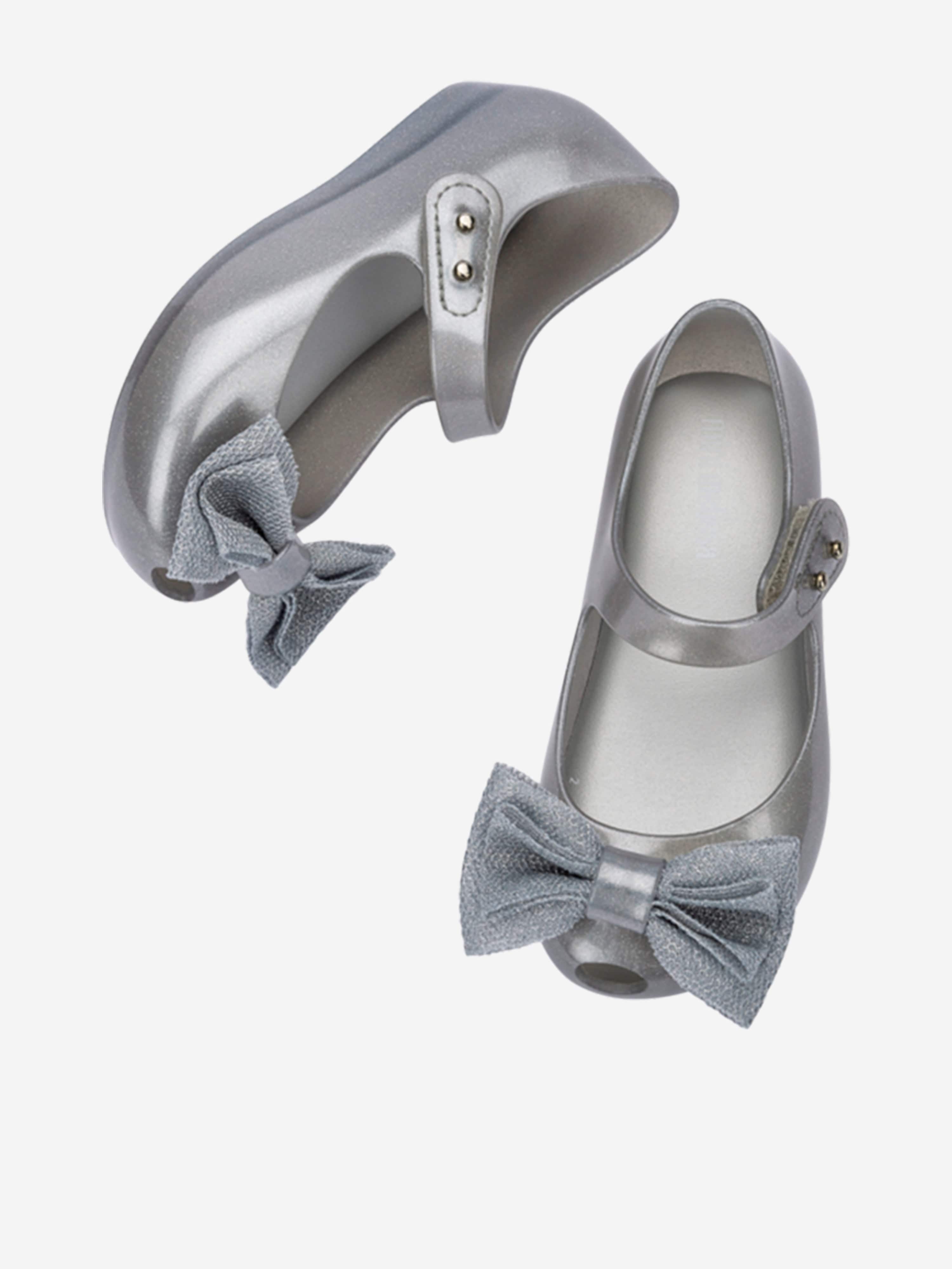 Mini Melissa Girls Ultragirl Sweet XII Shoes in Silver Cheap Sale Low Cost