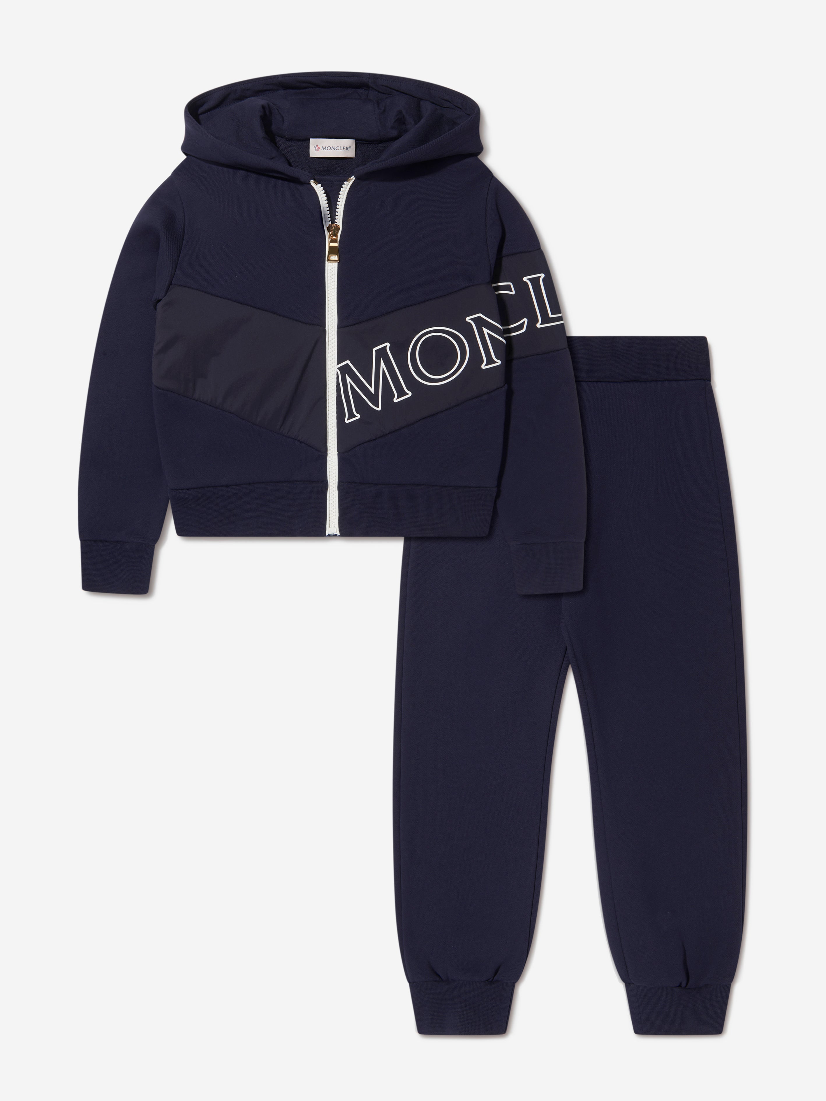 Moncler Enfant Girls Logo Tracksuit in Navy Nicekicks