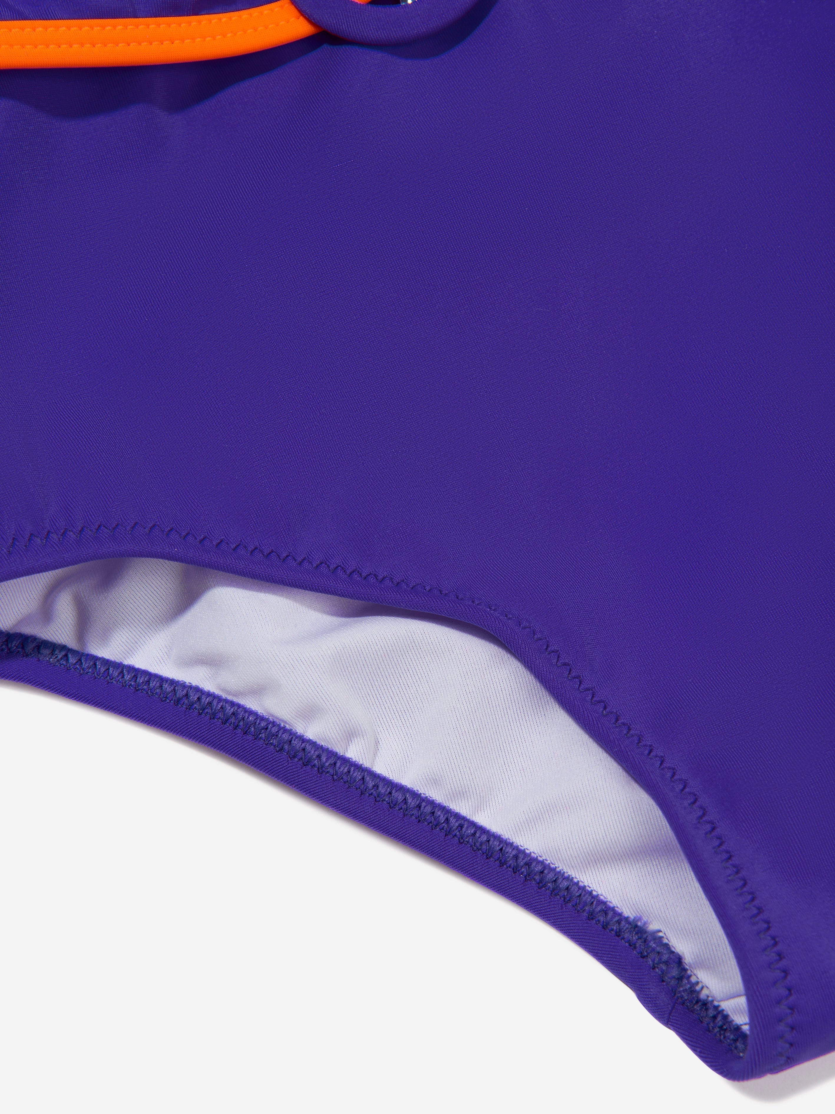 Nessi Byrd Girls Cano Frill Swimsuit in Purple The Cheapest