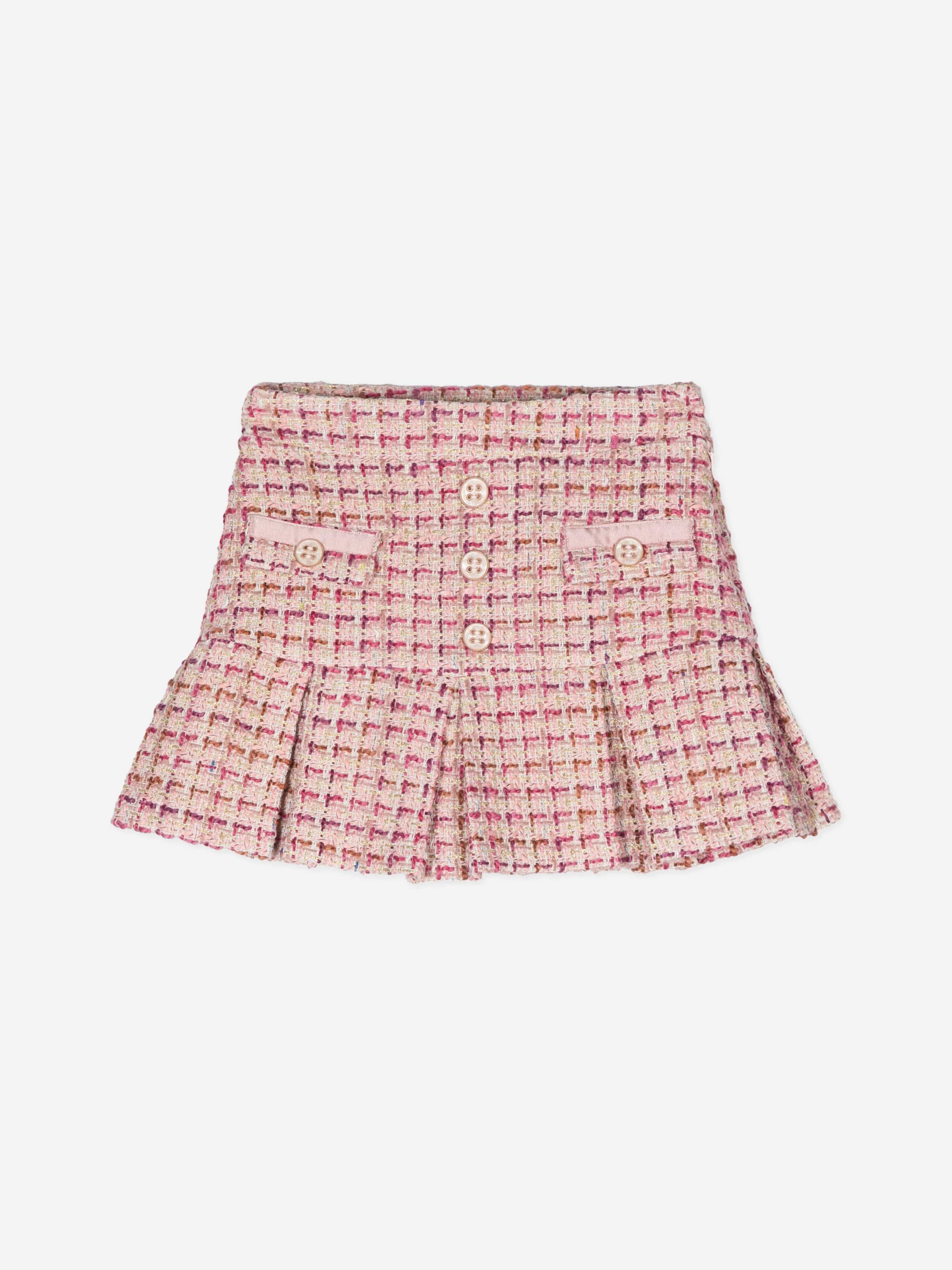 Patachou Girls Tweed Skirt in Pink Free Shipping Cheap Pice