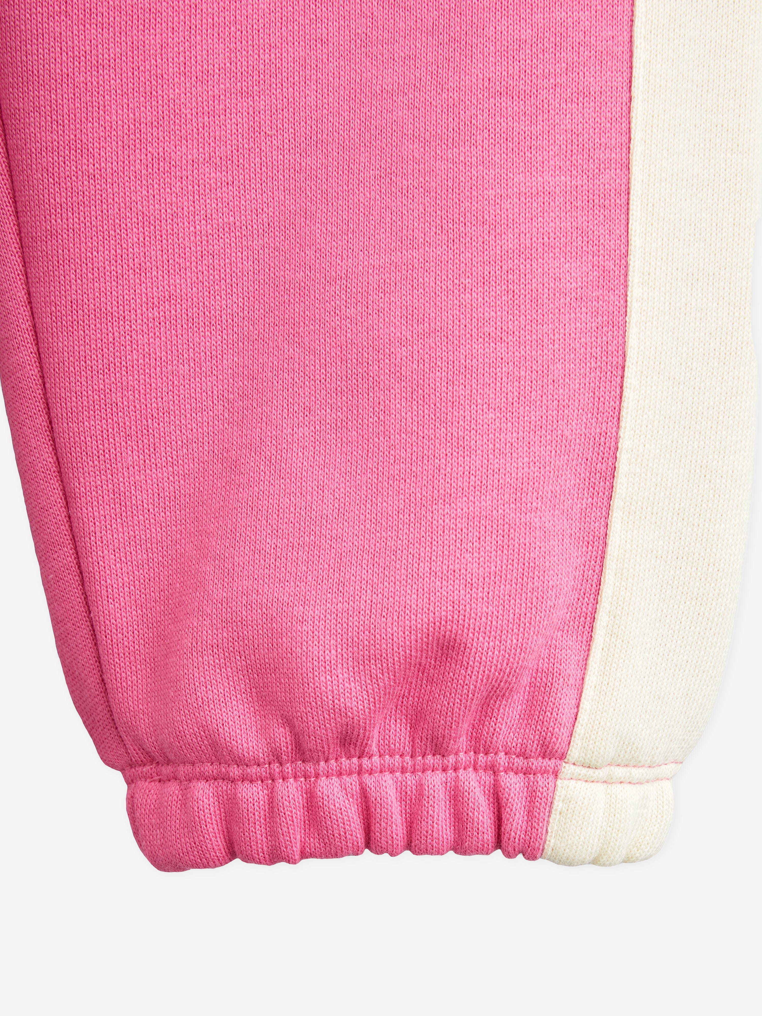 Mini Rodini Girls Society Panel Joggers in Pink Sale 100% Original