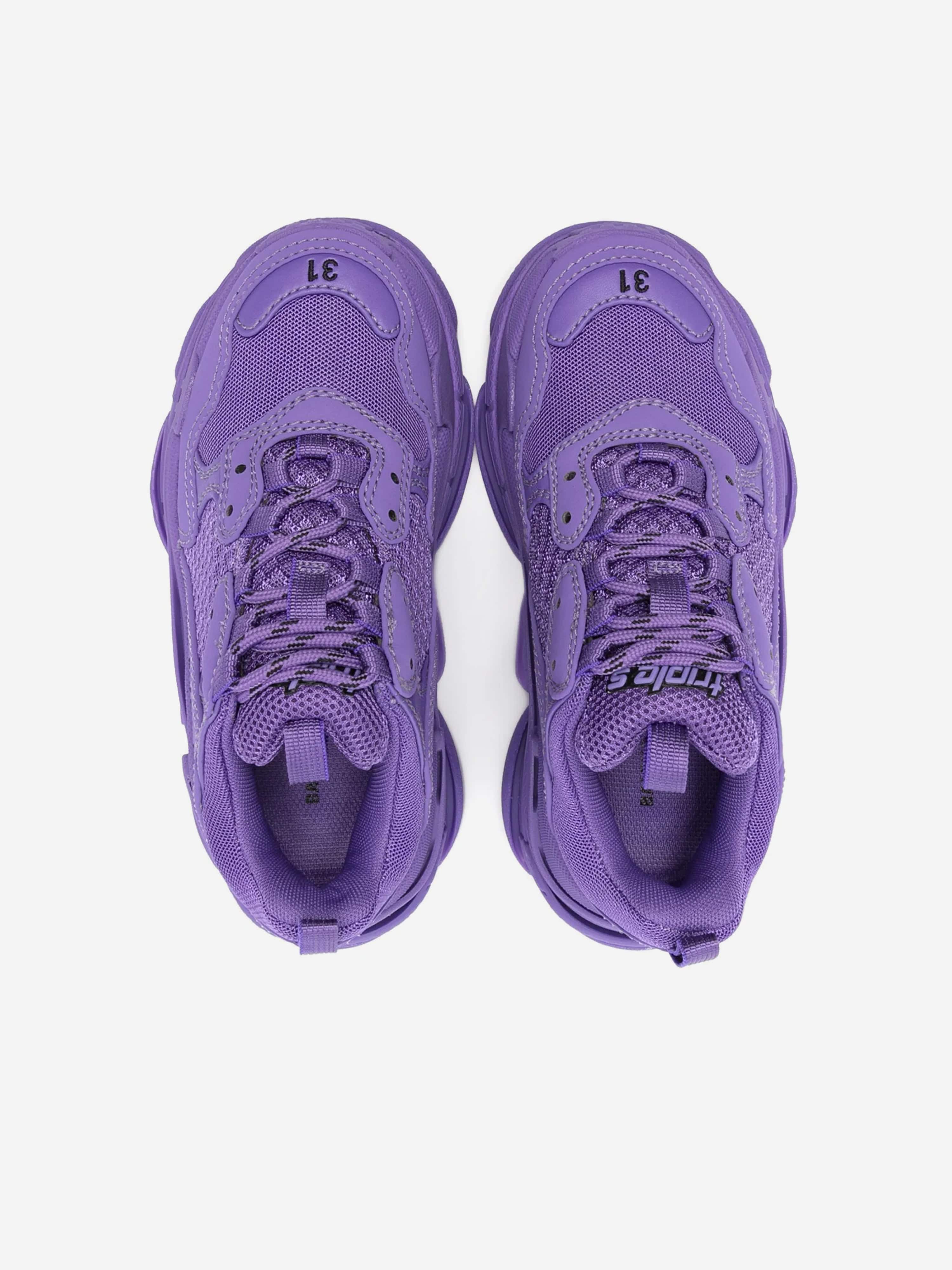 Balenciaga Kids Triple S Trainers in Purple Free Shipping Top Quality