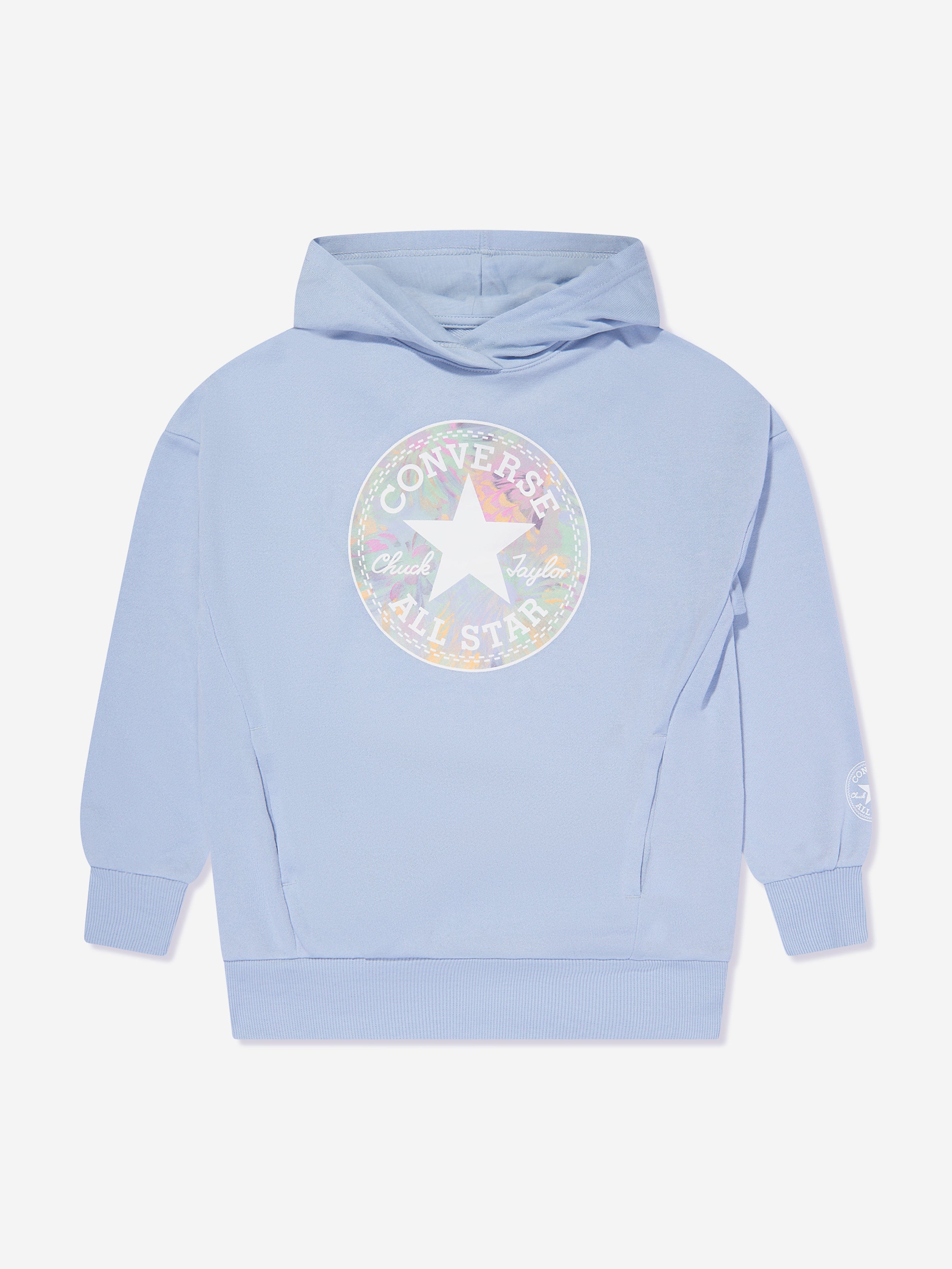 Converse Girls Oversized Chuck Patch Hoodie in Blue Discount Order
