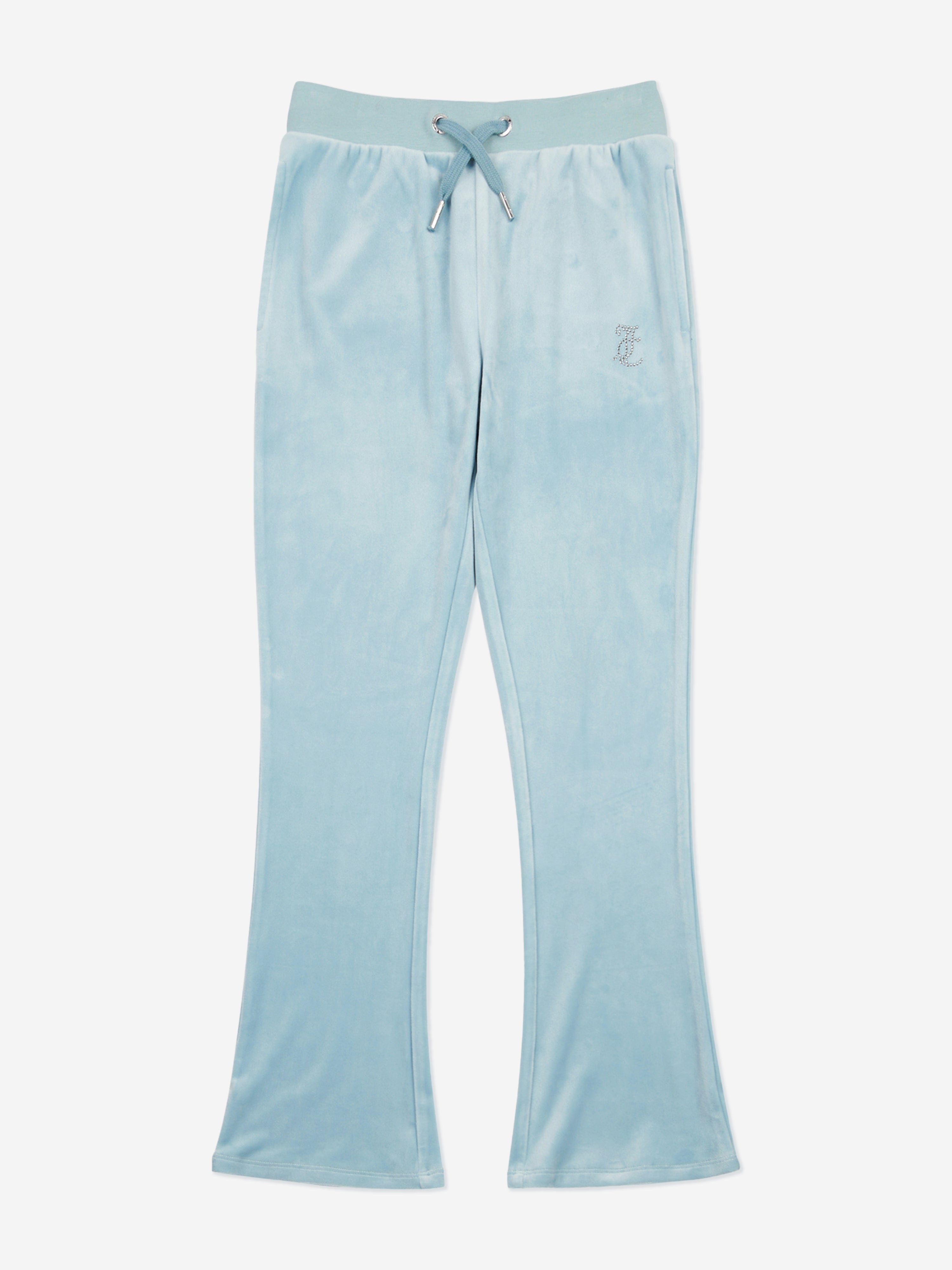 Juicy Couture Girls Diamante Logo Bootcut Joggers in Blue Clearance Huge Surprise