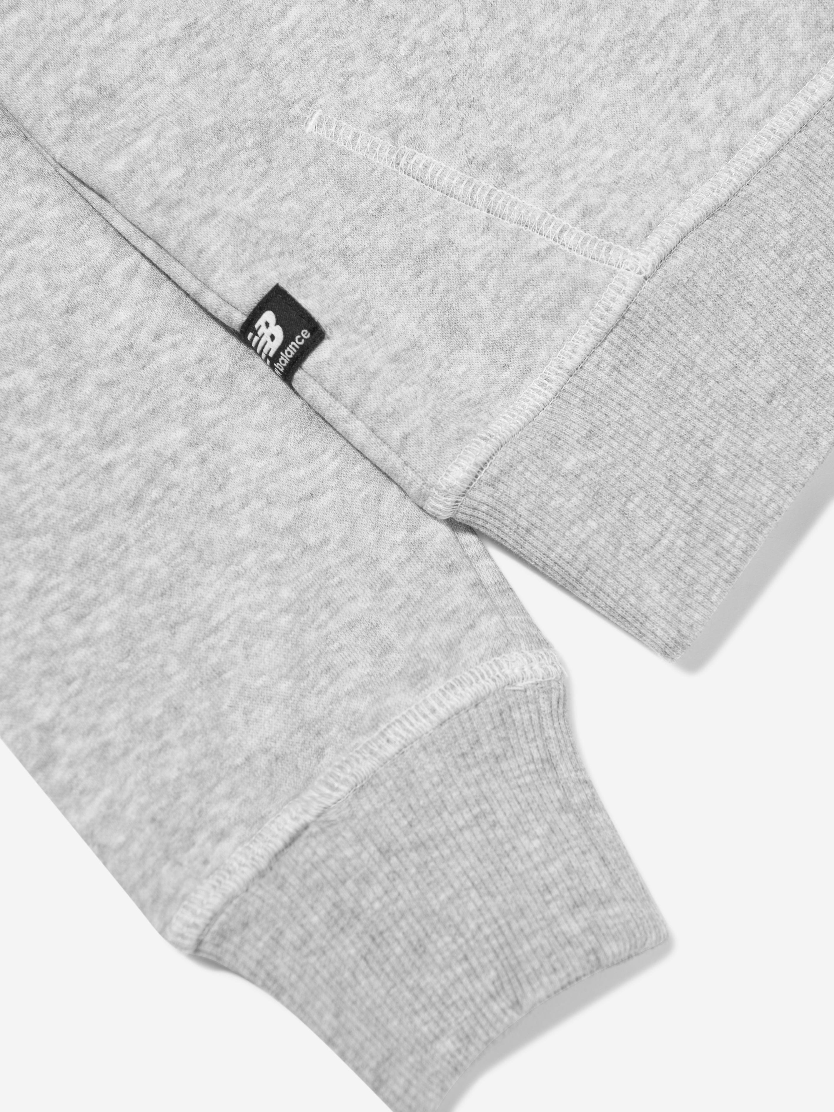 New Balance Kids Essentials Brushed Back Hoodie in Grey Free Shipping For Sale