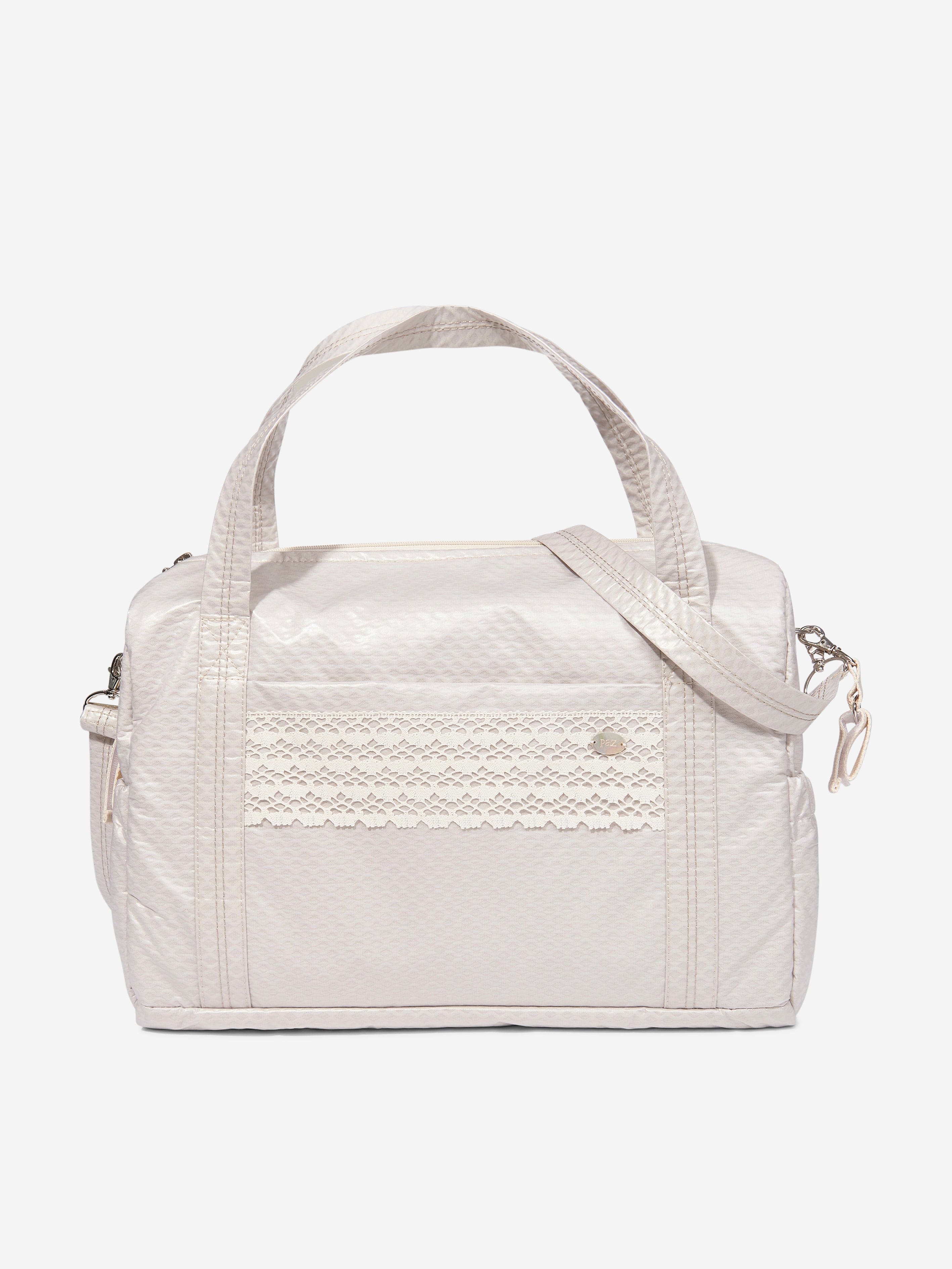 Paz Rodriguez Baby Lace Trim Changing Bag in Beige (40 cm) Brand New Unisex Cheap Online