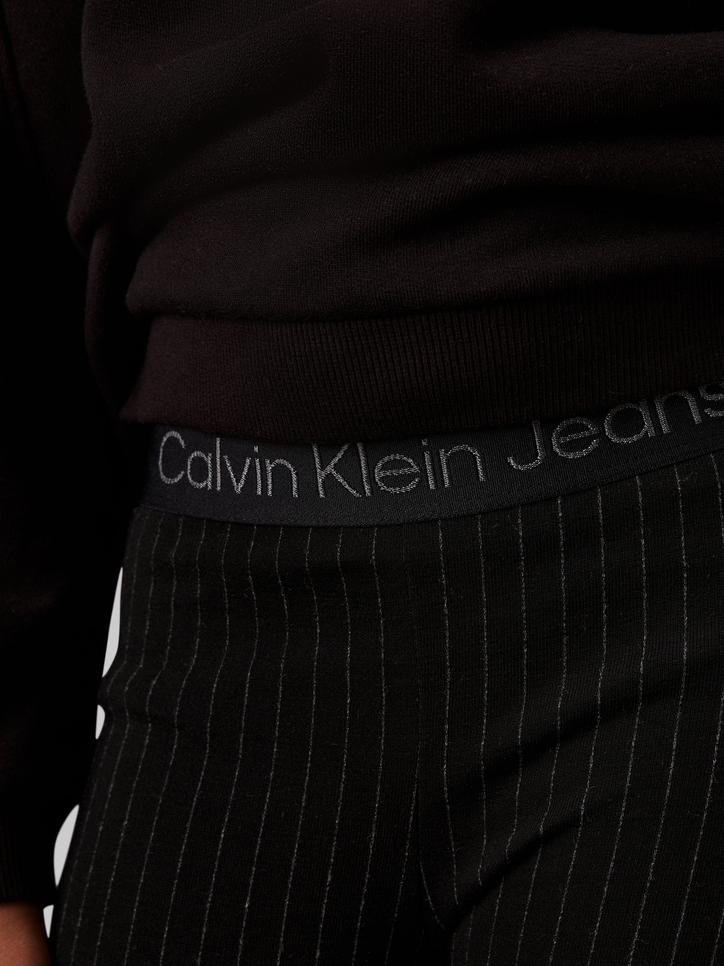 Calvin Klein Girls Pinstripe Flare Trousers in Black Get To Buy Cheap Online