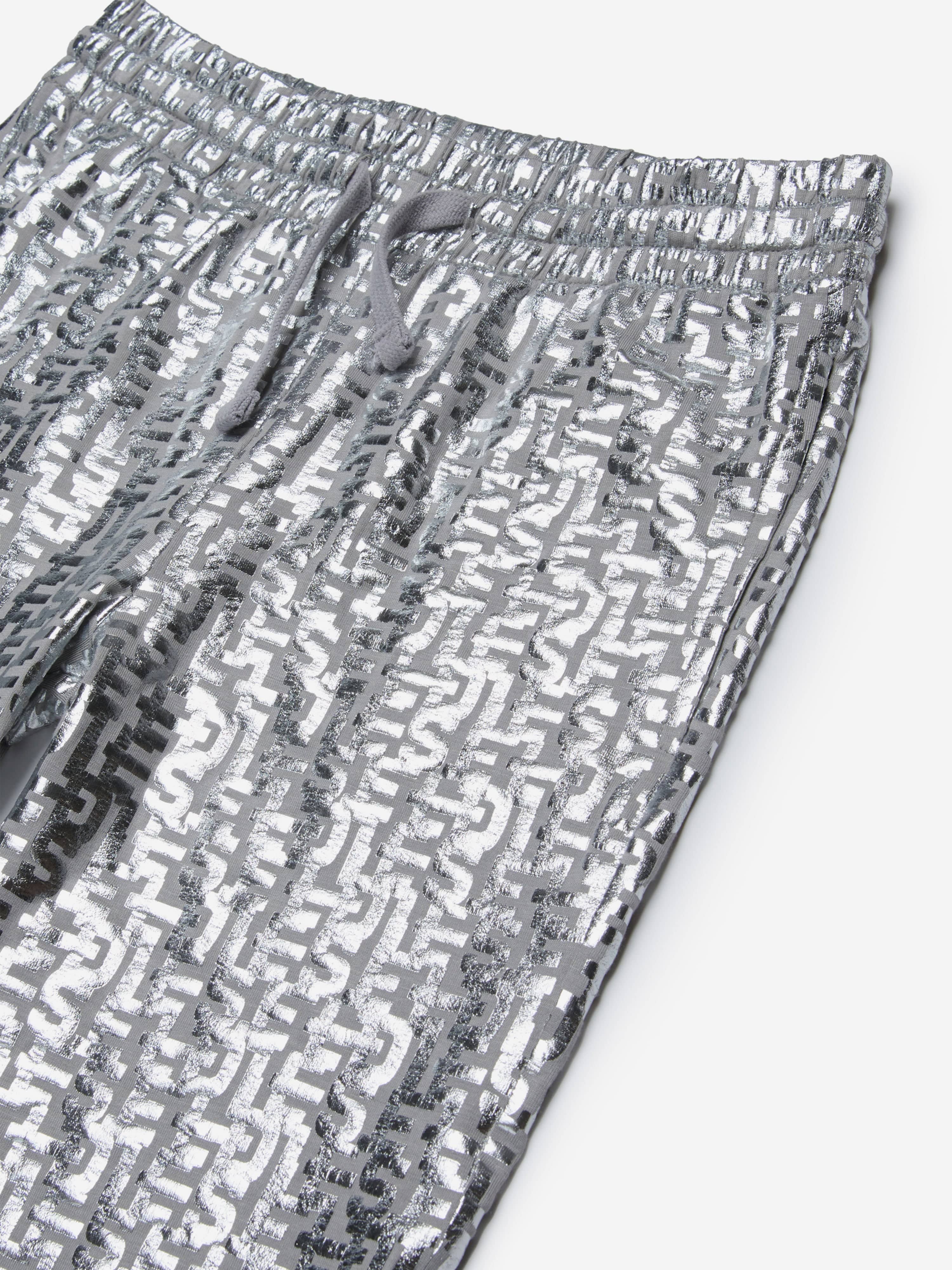 Diesel Girls Pendyx Branded Trousers in Silver Top Quality Online