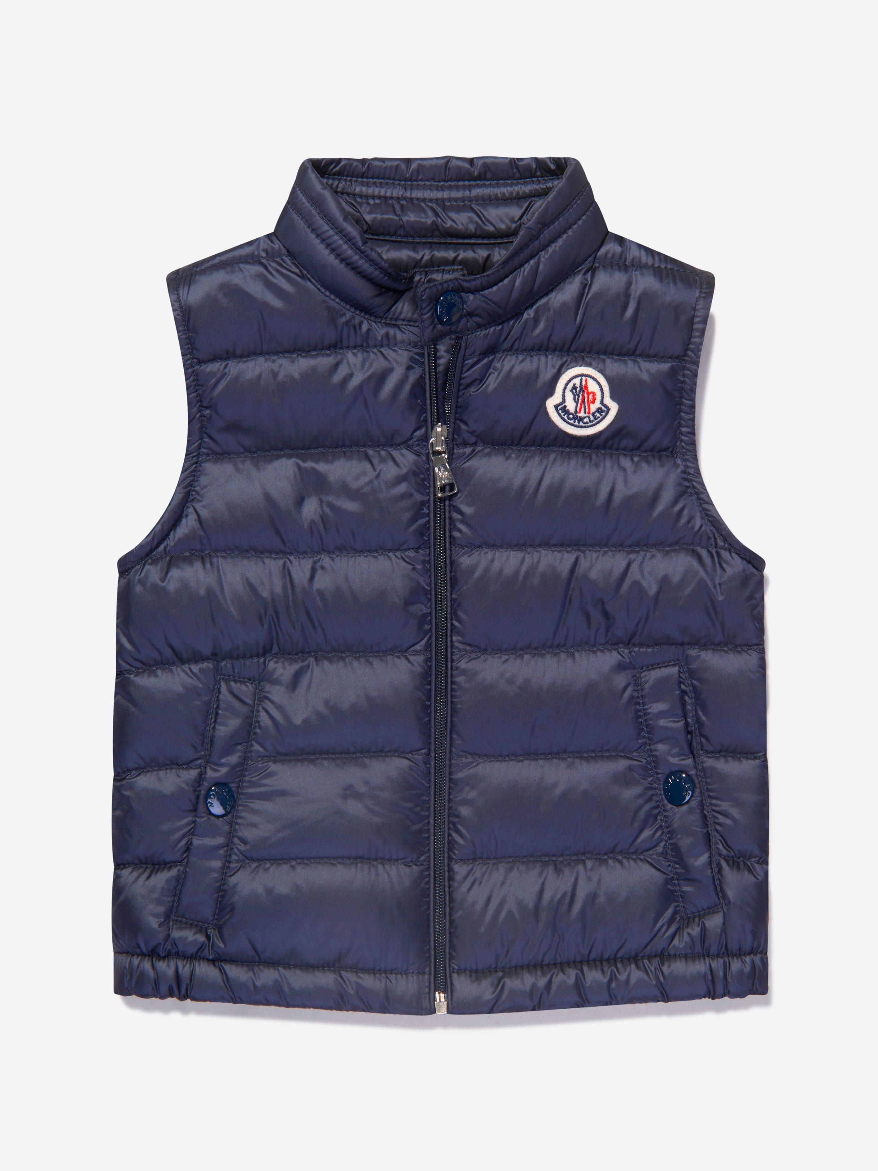 Moncler Enfant Baby Down Padded New Amaury Gilet in Navy Visit New Cheap Pice