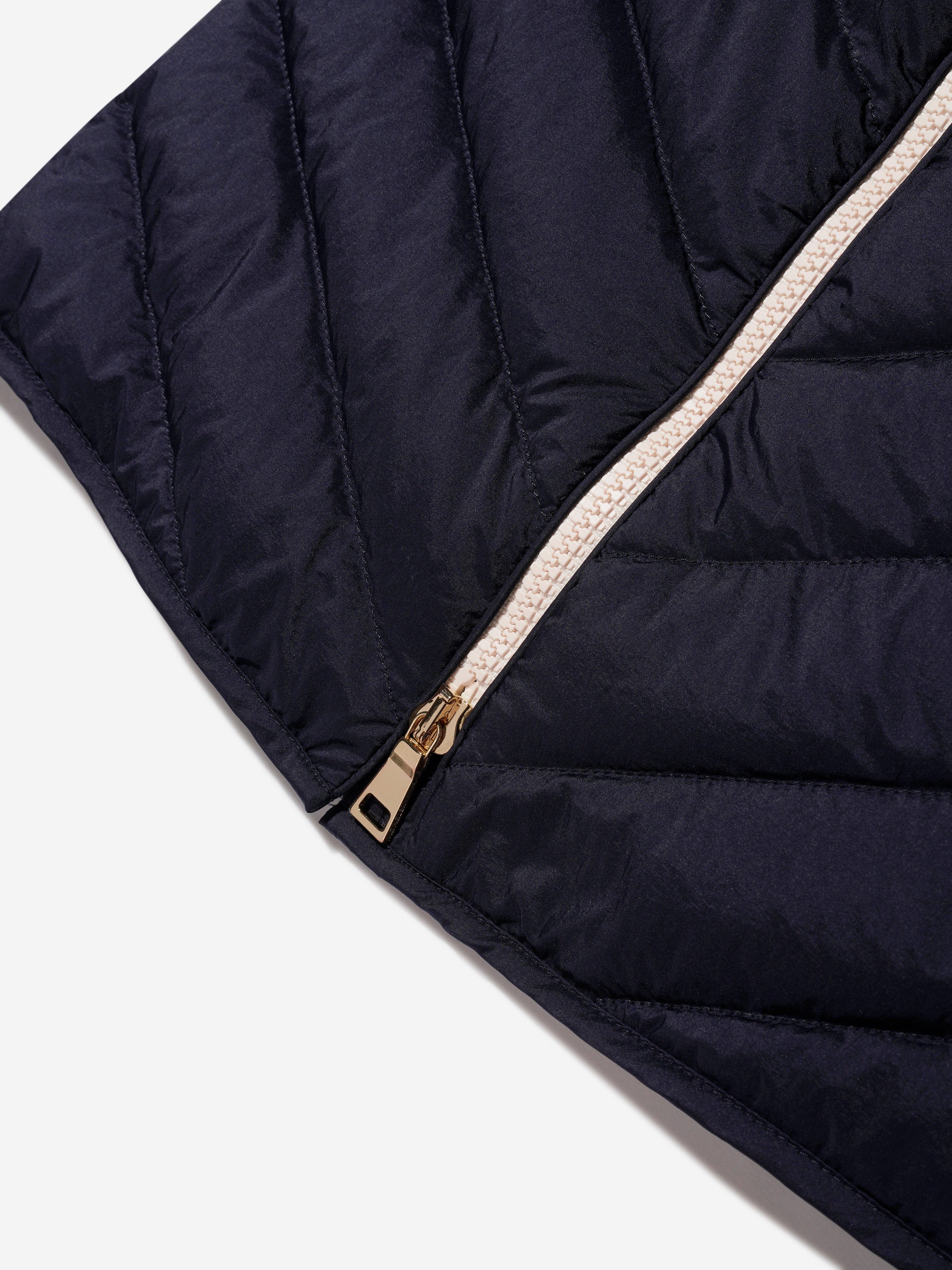 Moncler Enfant Girls Down Padded Venta Gilet in Navy Enjoy Online