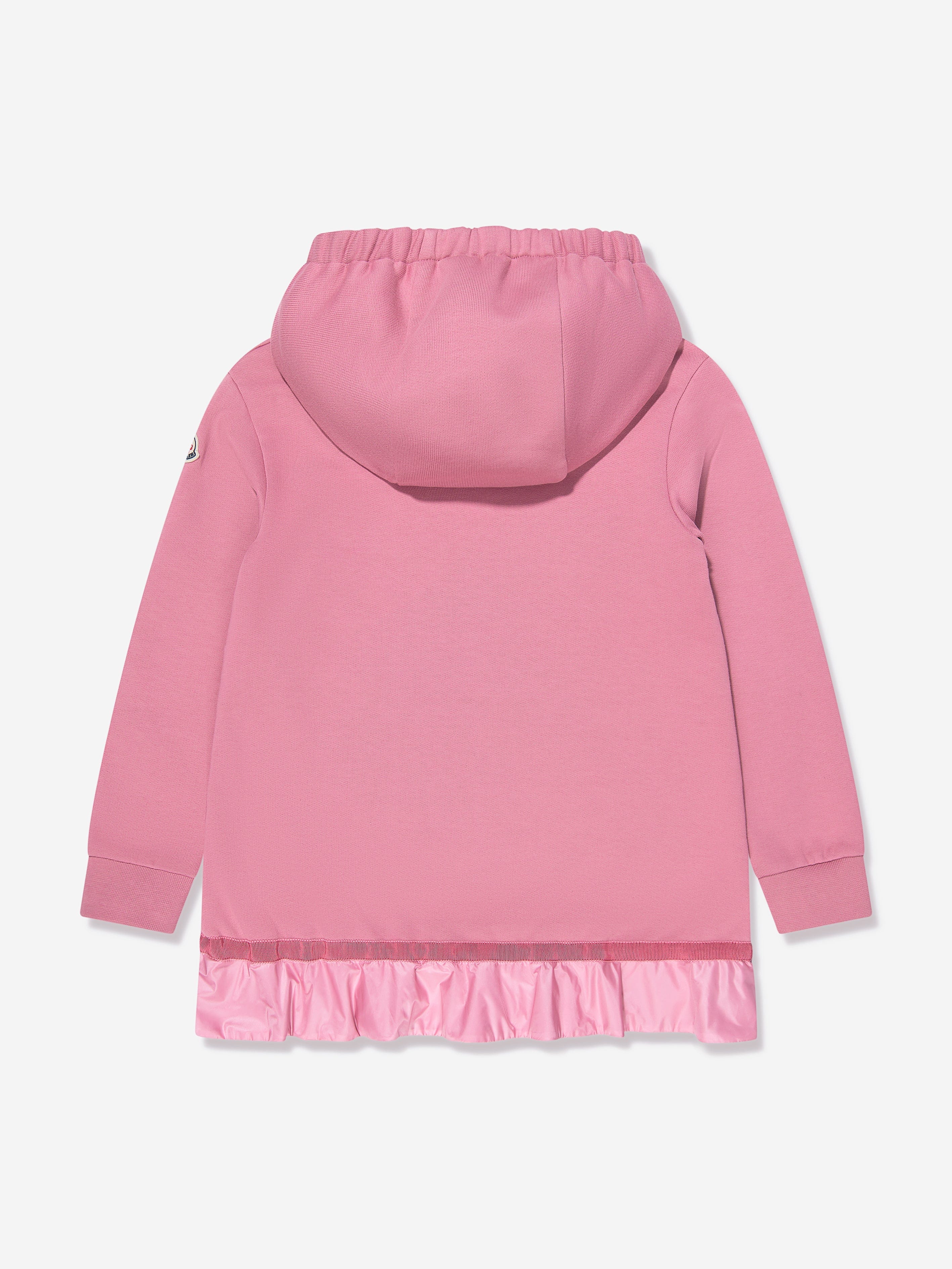 Moncler Enfant Girls Hooded Sweater Dress in Pink Free Shipping Low Pice Fee Shipping