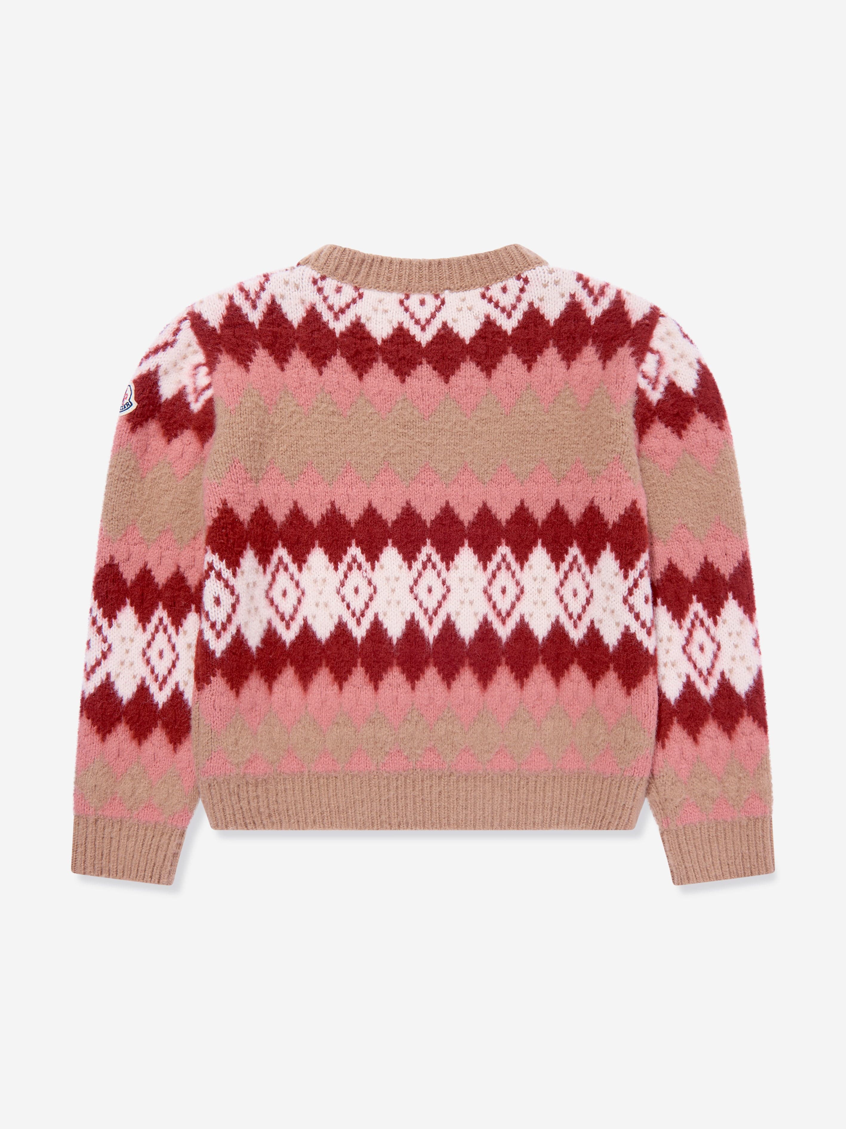 Moncler Enfant Girls Wool Knitted Jumper in Multicolour 2025 New For Sale