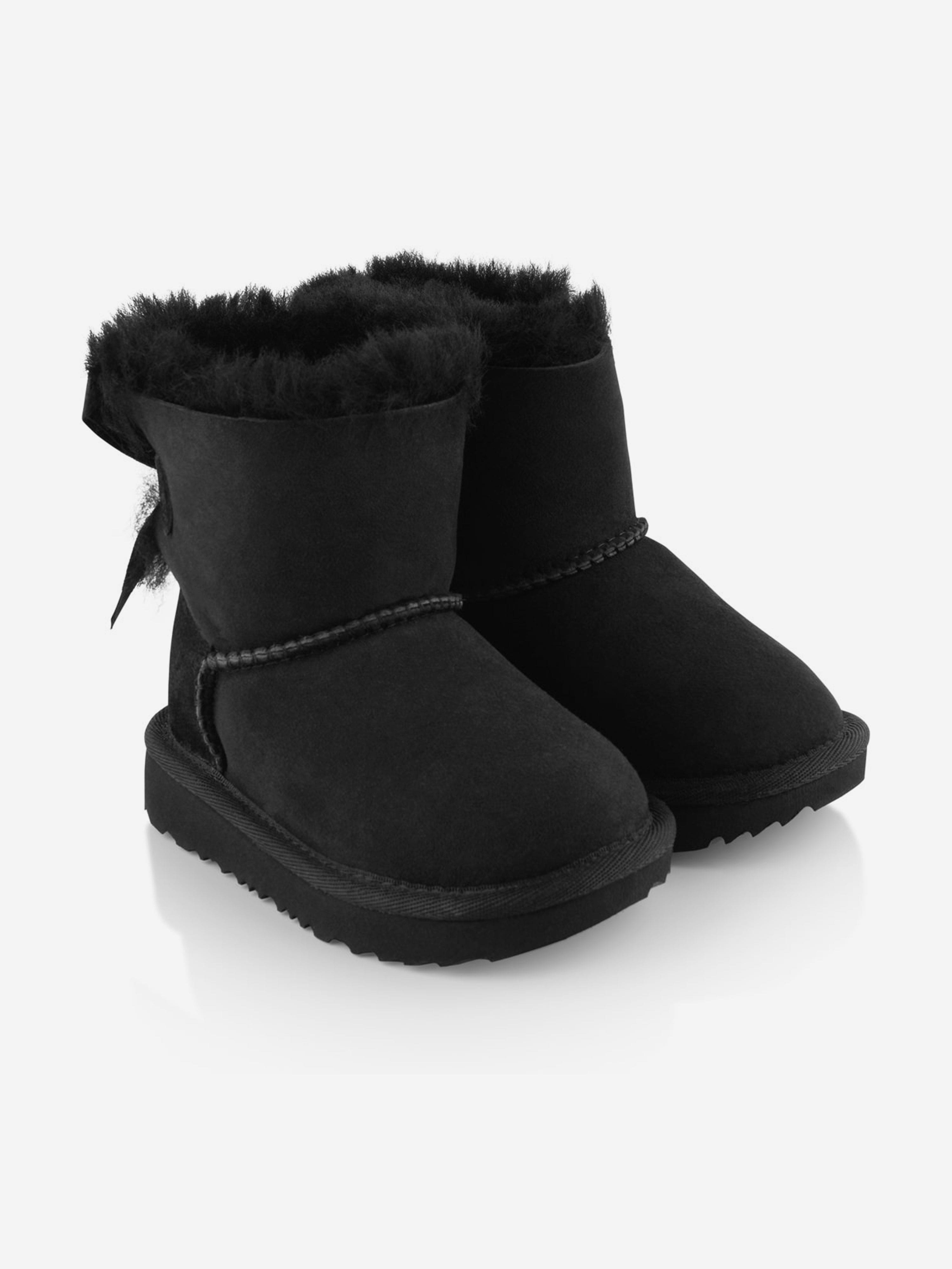 UGG Girls Mini Bailey Bow II Boots in Black Cheap In China