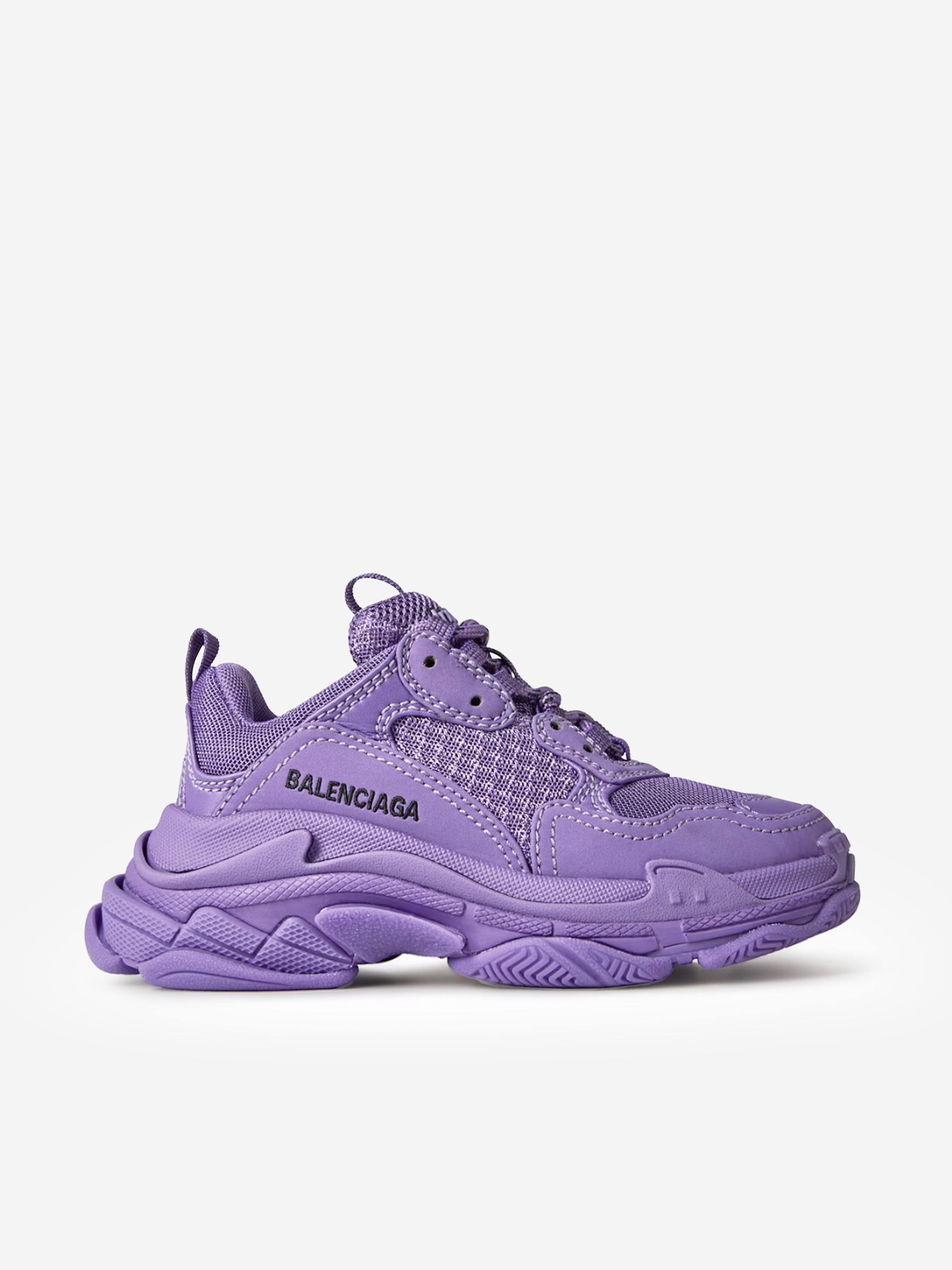 Balenciaga Kids Triple S Trainers in Purple Free Shipping Top Quality