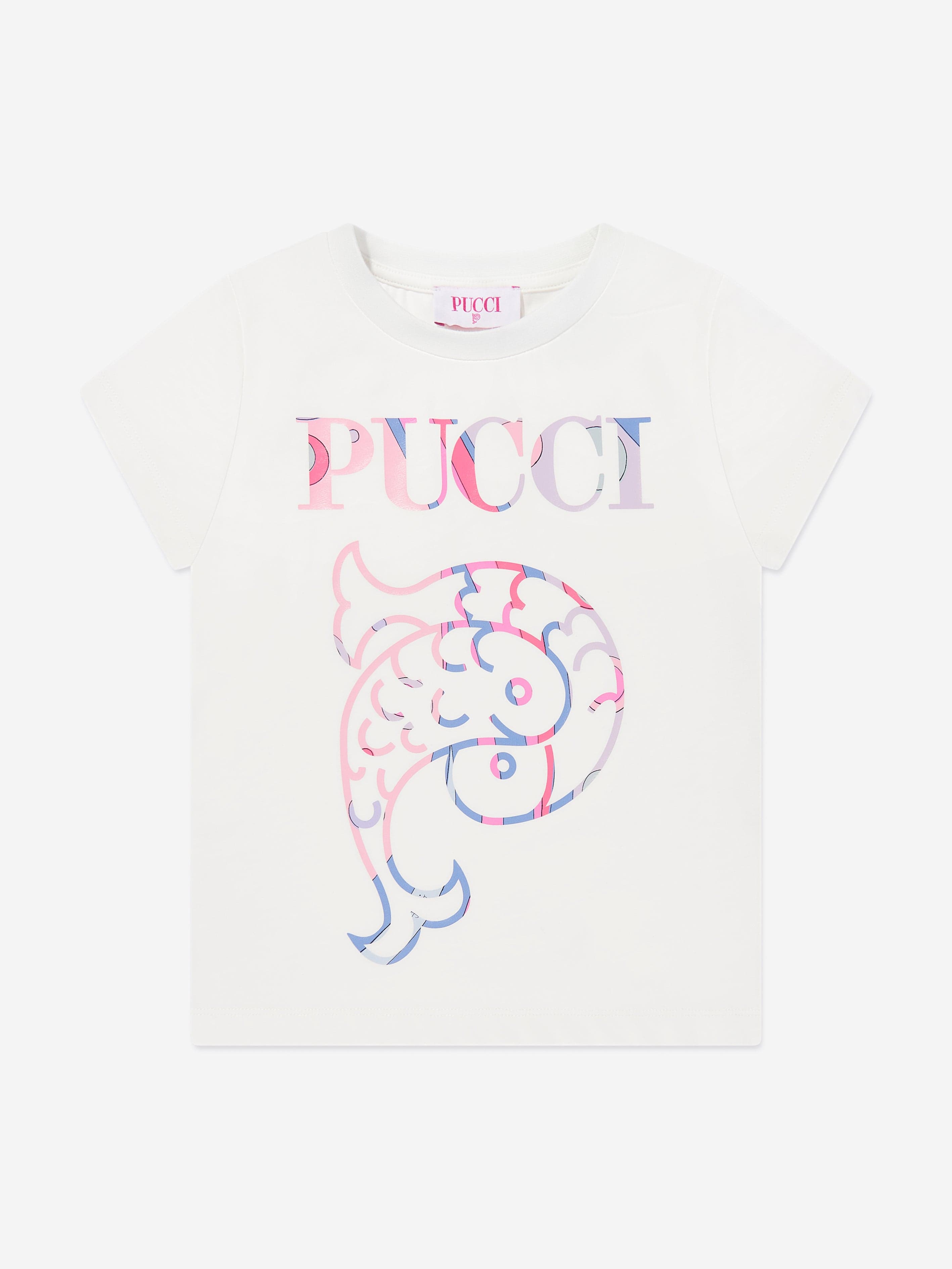 Girls Logo Jersey T-Shirt in Ivory For Nice For Sale