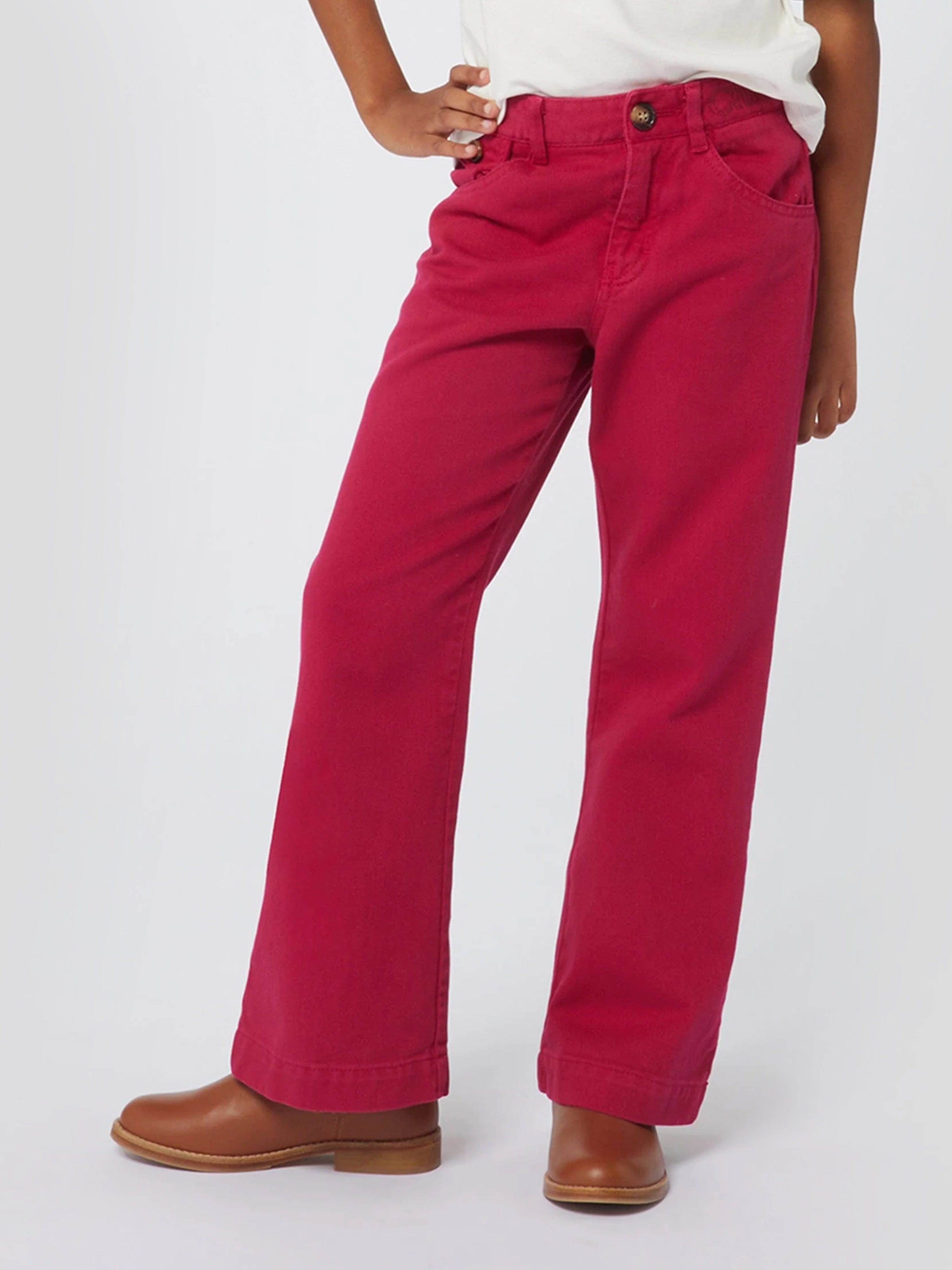 Chlo¨¦ Girls Wide Leg Trousers in Pink Cheap Sale Get Authentic